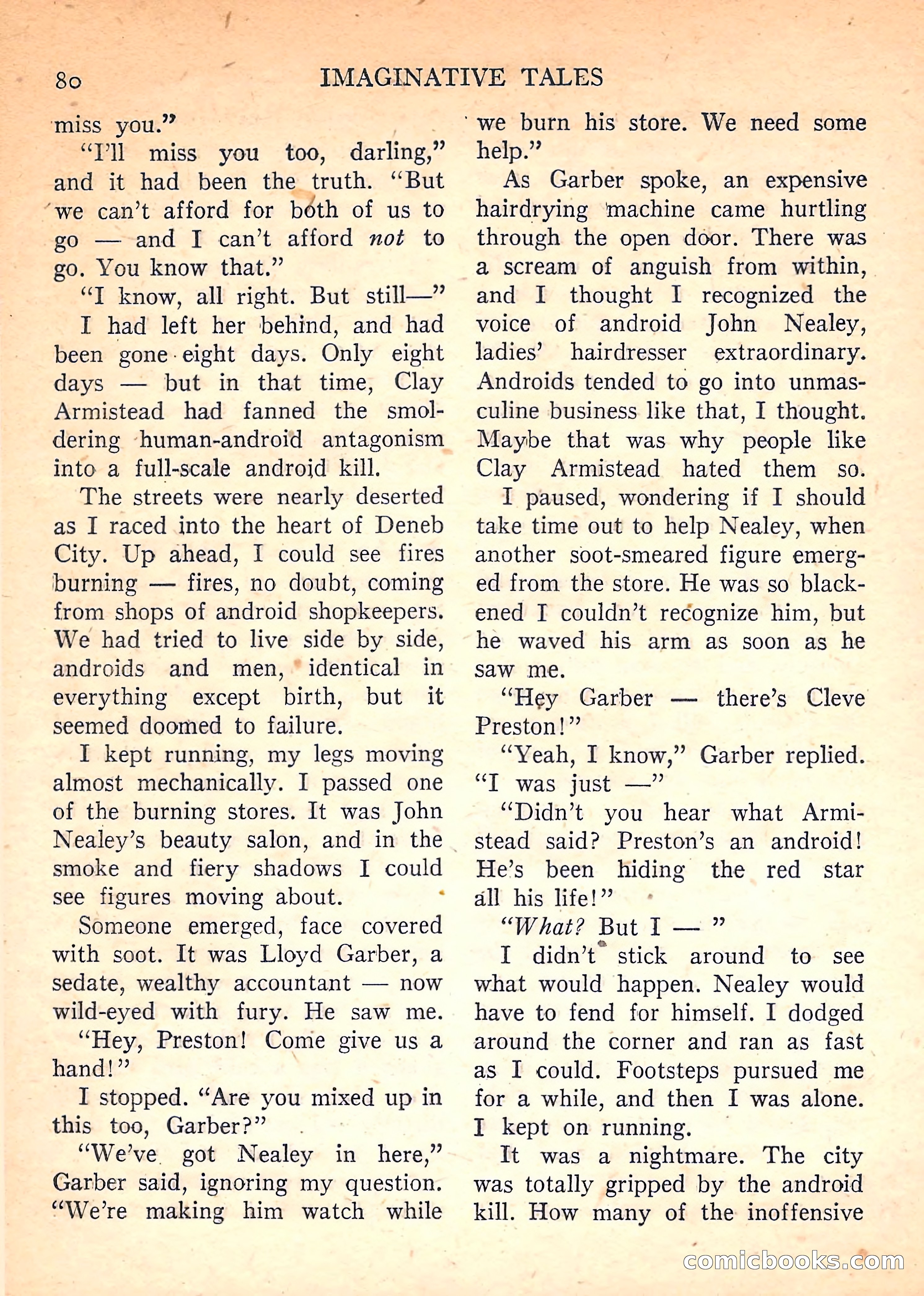 Imaginative Tales, November 1957 — page 80 of 132