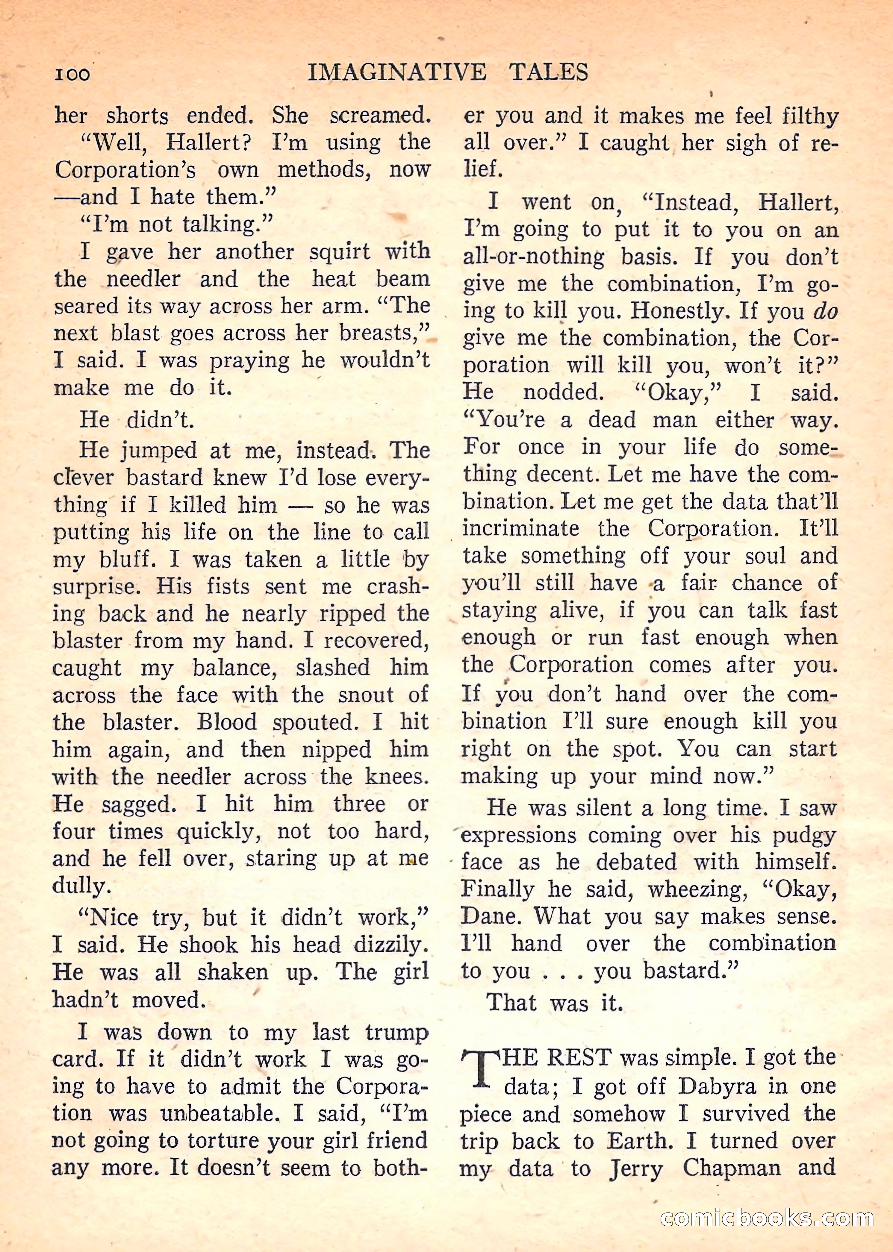 Imaginative Tales, November 1957 — page 100 of 132