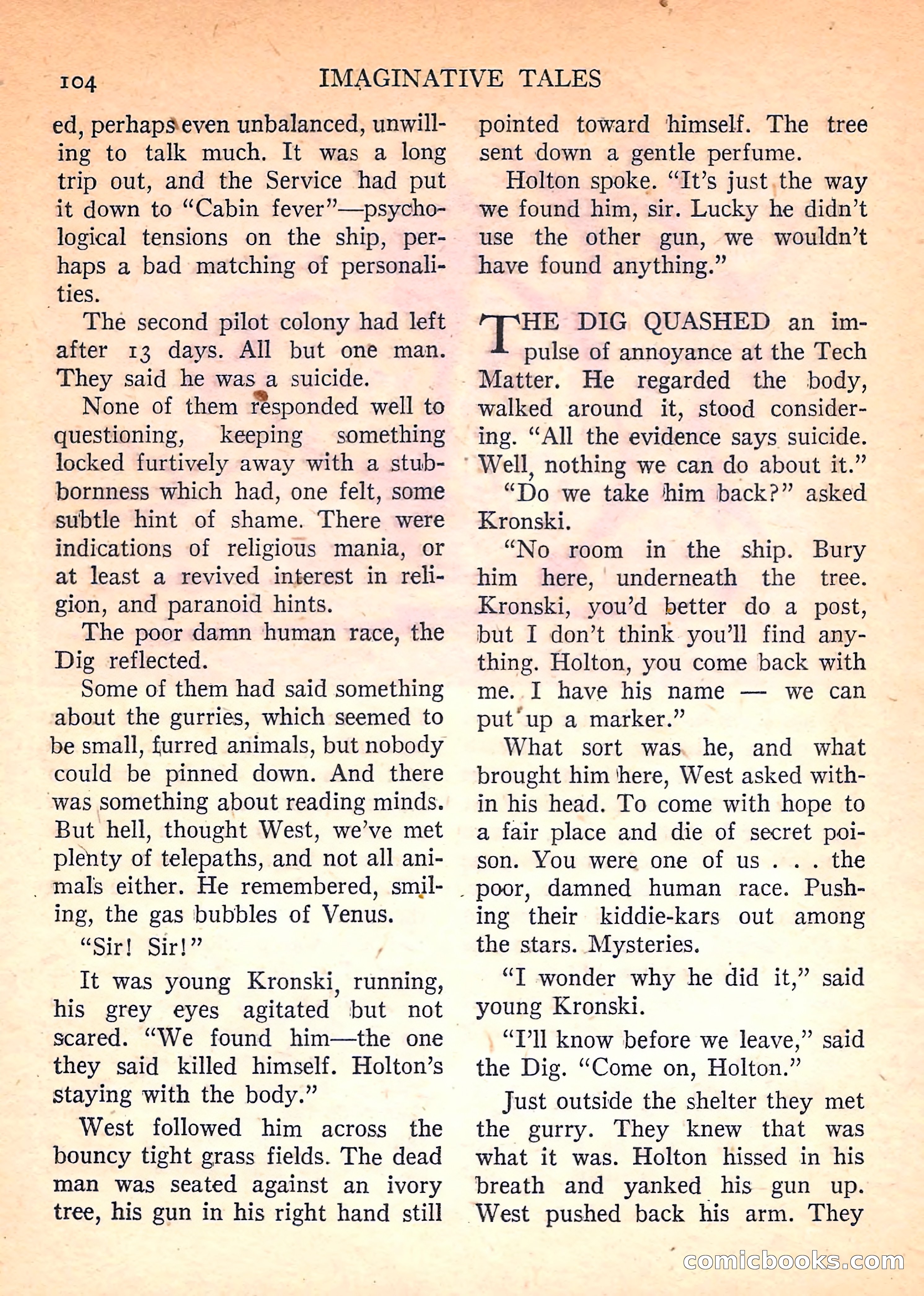 Imaginative Tales, November 1957 — page 104 of 132