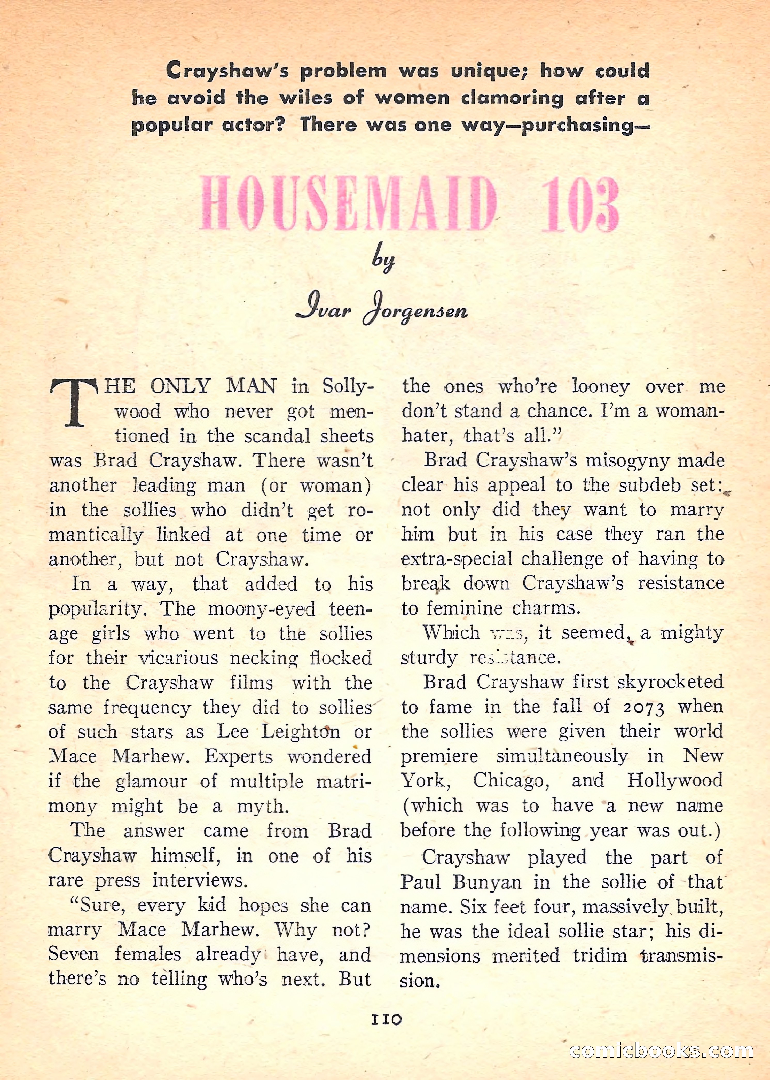 Imaginative Tales, November 1957 — page 110 of 132