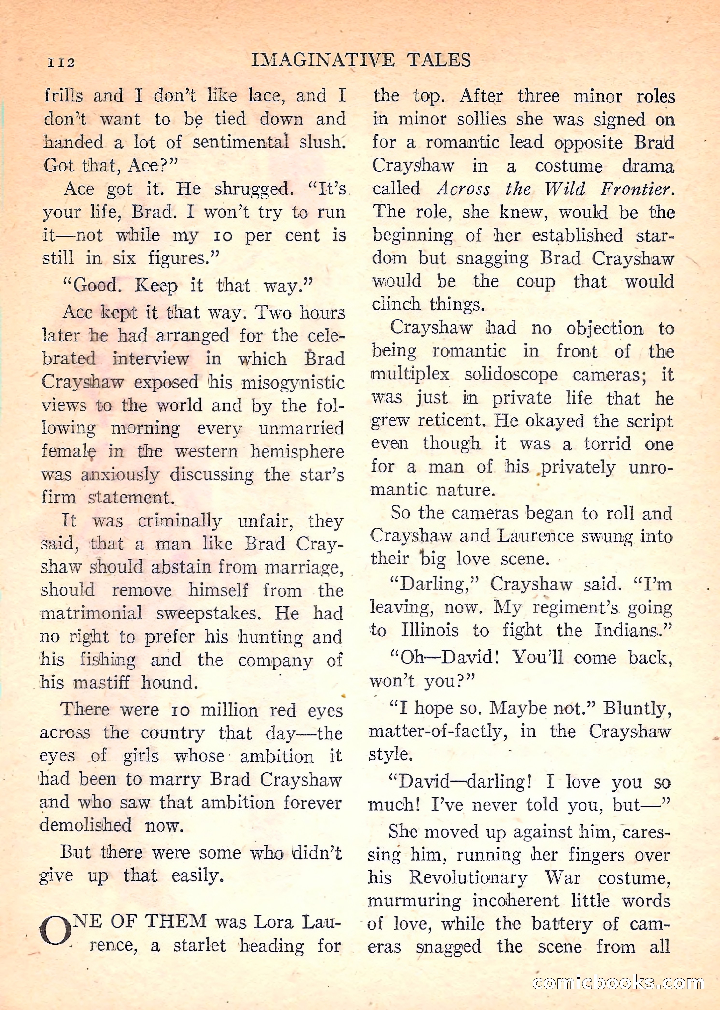 Imaginative Tales, November 1957 — page 112 of 132