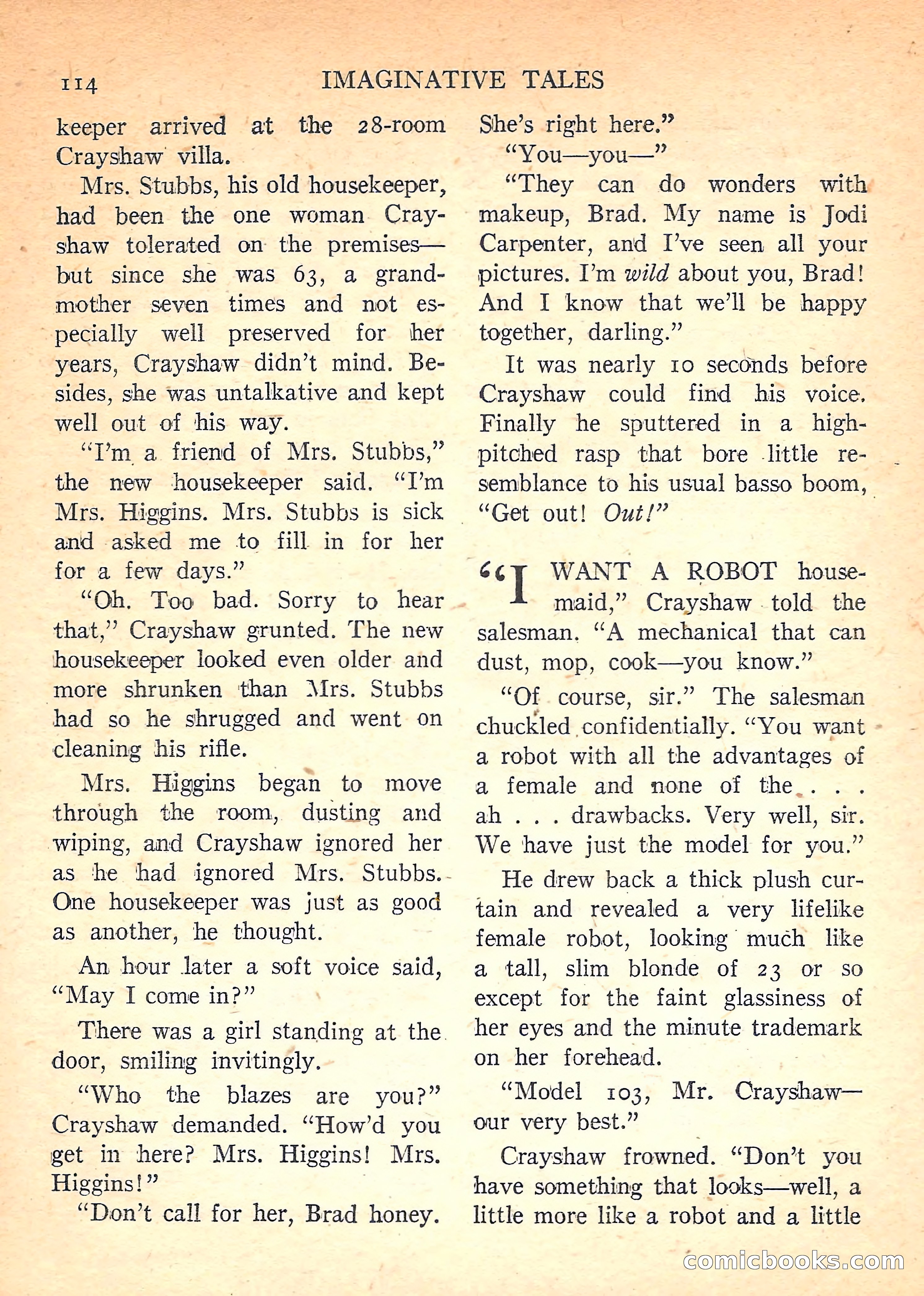 Imaginative Tales, November 1957 — page 114 of 132