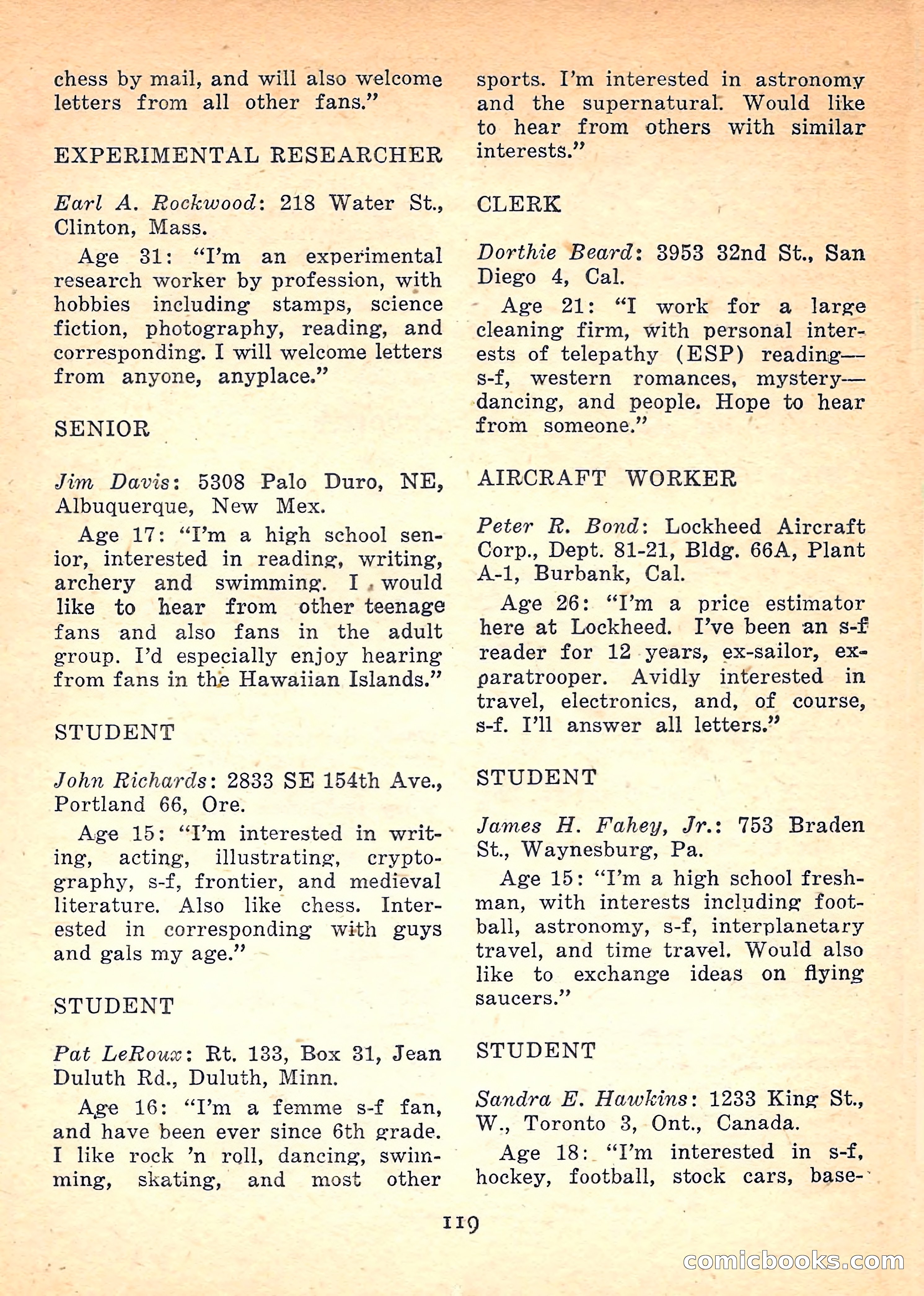 Imaginative Tales, November 1957 — page 119 of 132
