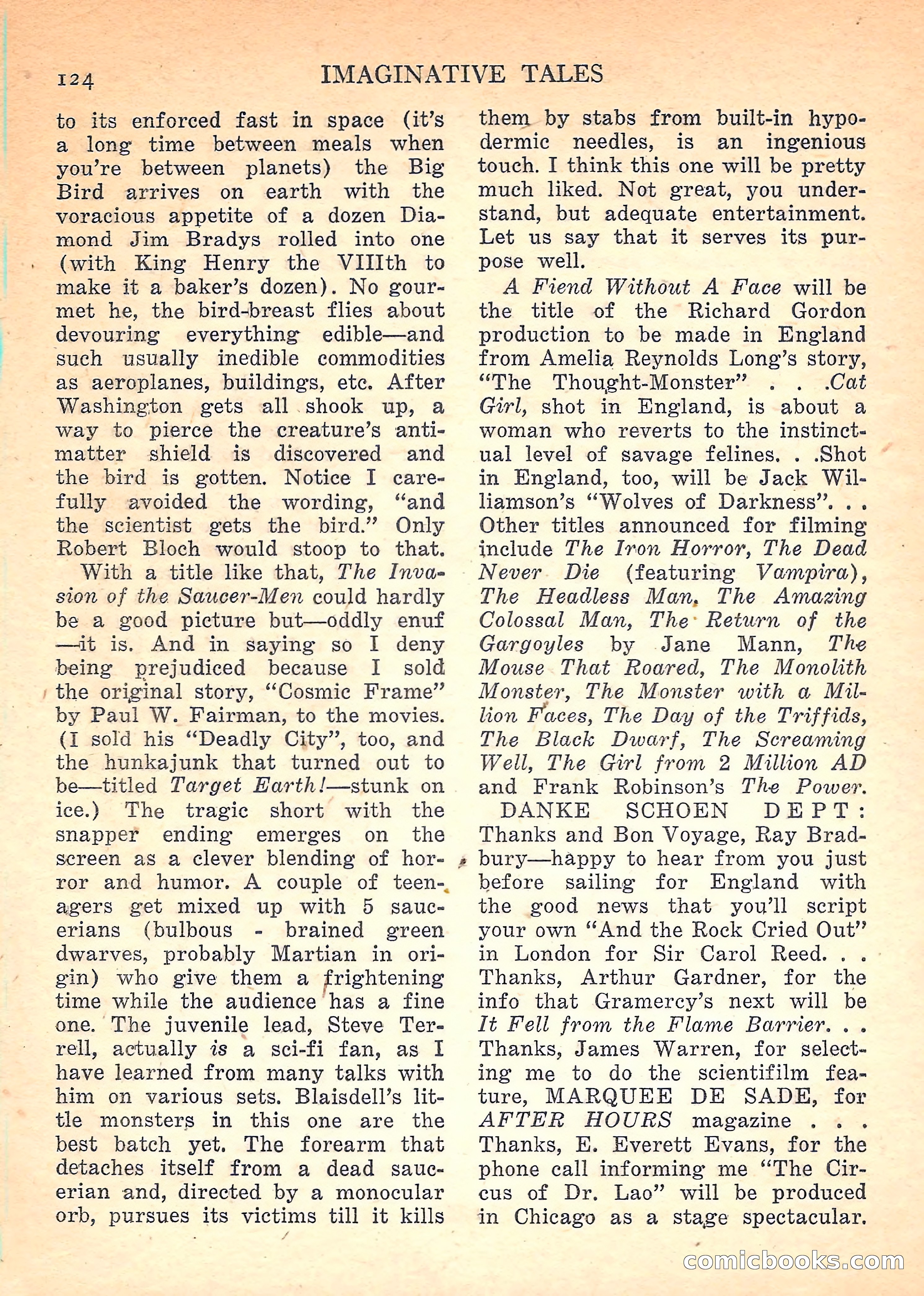 Imaginative Tales, November 1957 — page 124 of 132