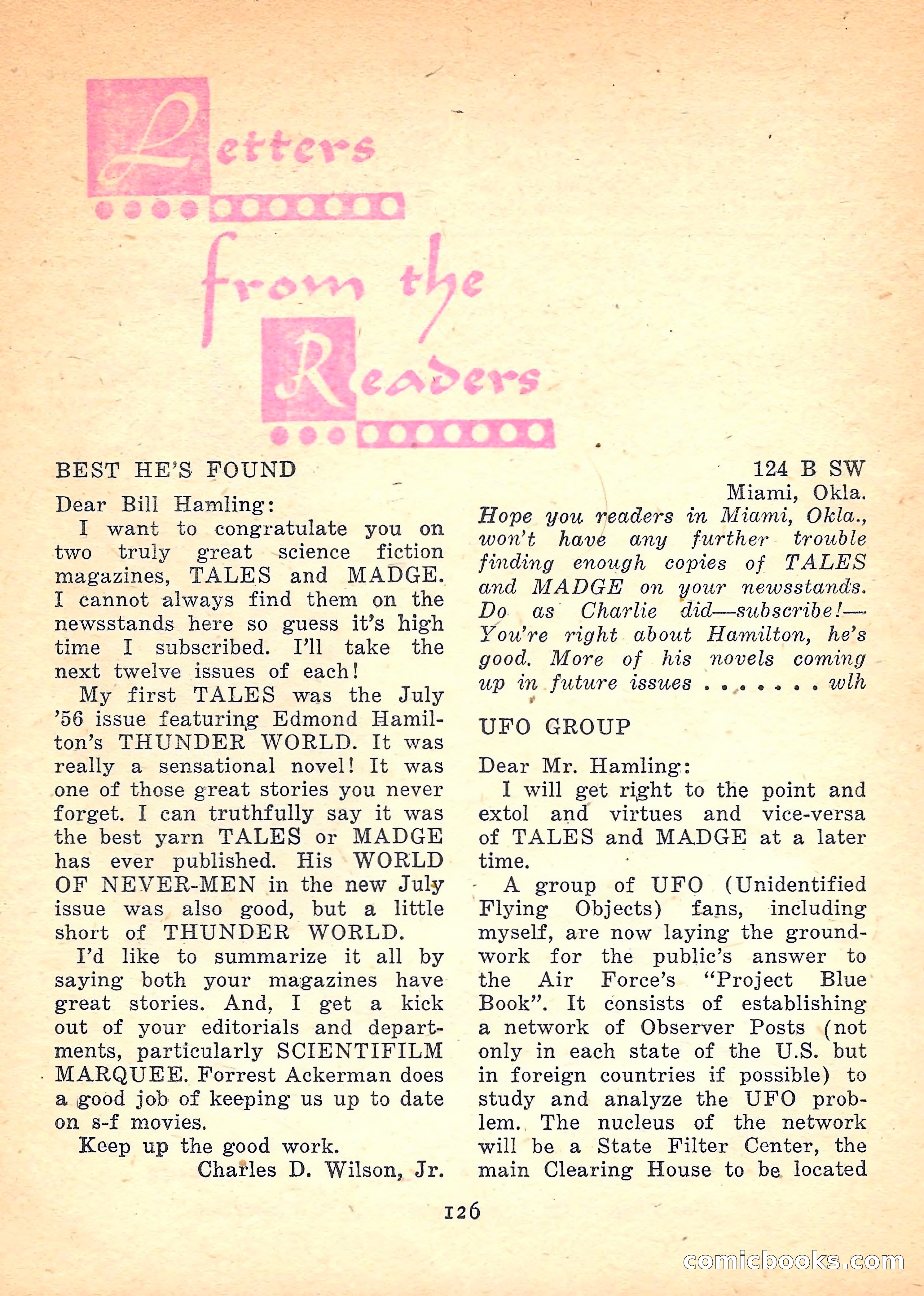 Imaginative Tales, November 1957 — page 126 of 132