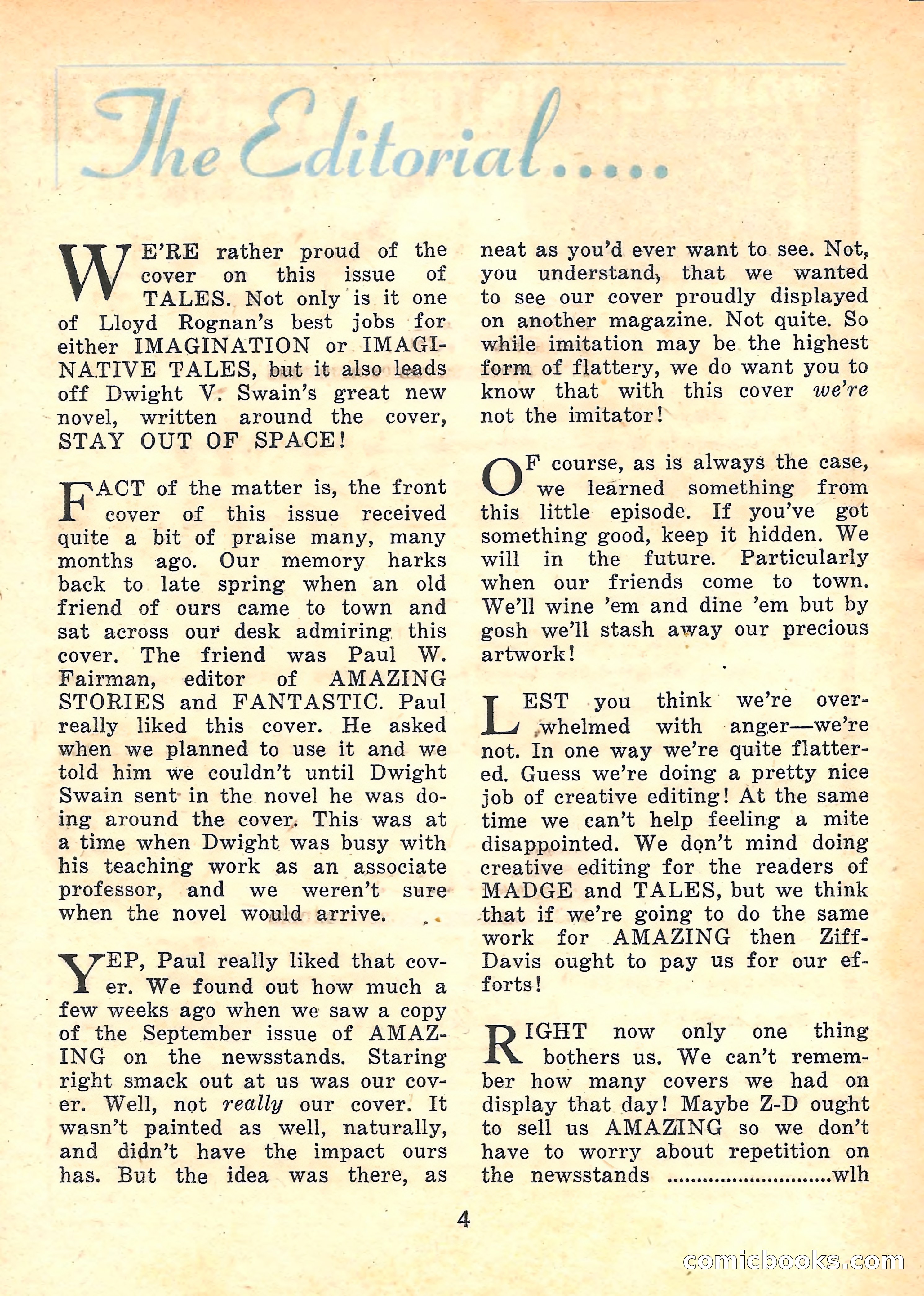 Imaginative Tales, January 1958 — page 4 of 134