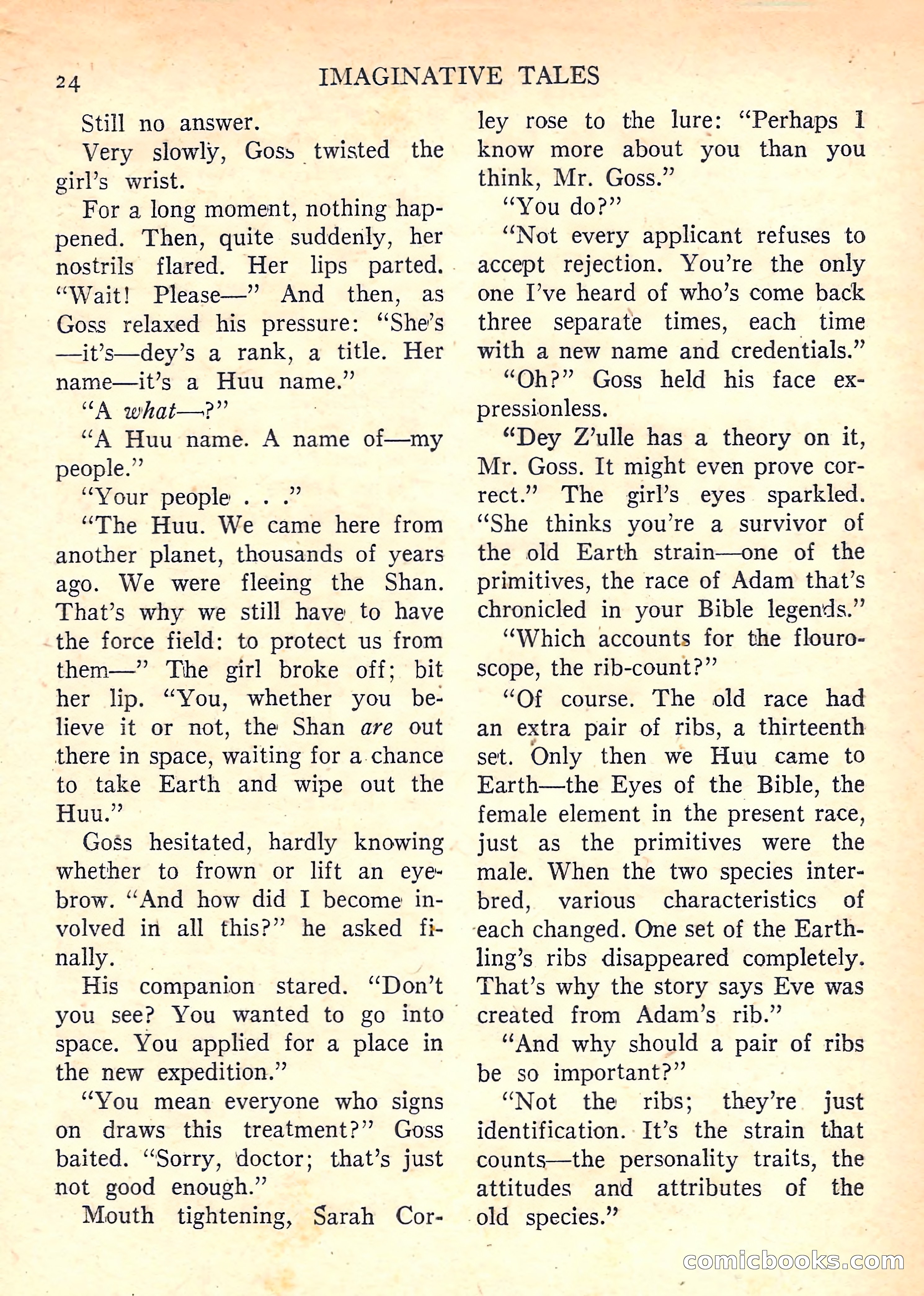 Imaginative Tales, January 1958 — page 24 of 134