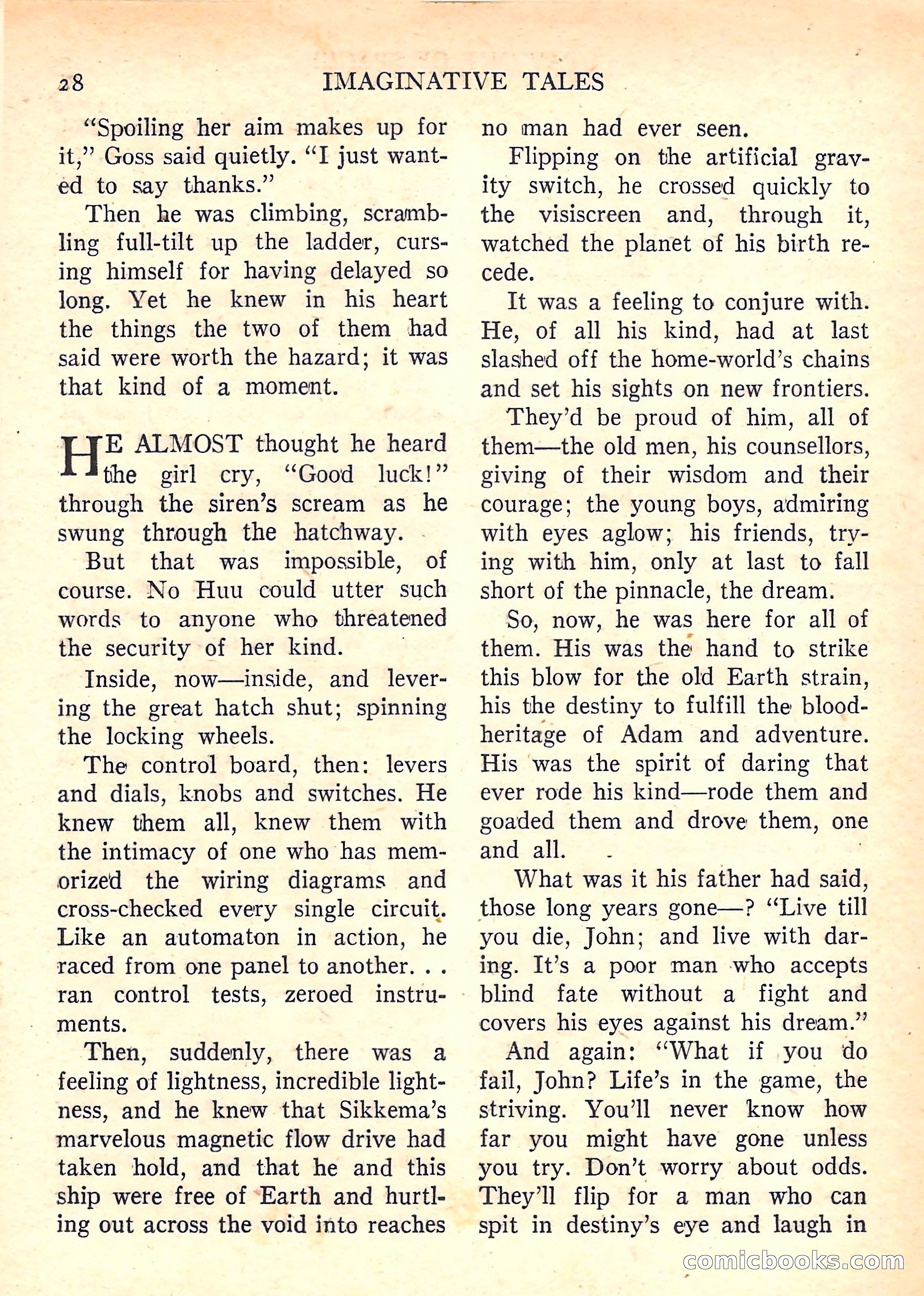 Imaginative Tales, January 1958 — page 28 of 134