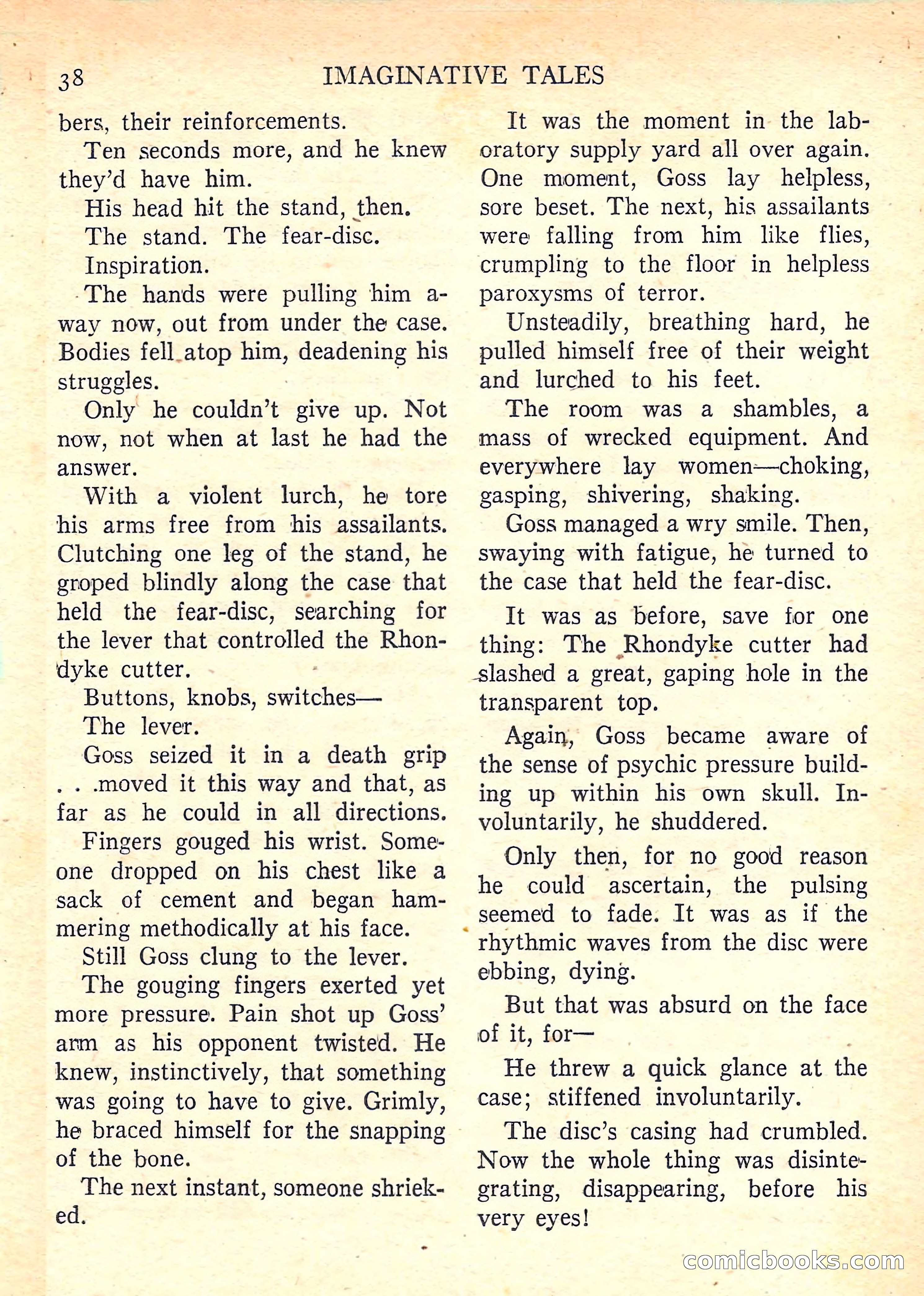 Imaginative Tales, January 1958 — page 38 of 134