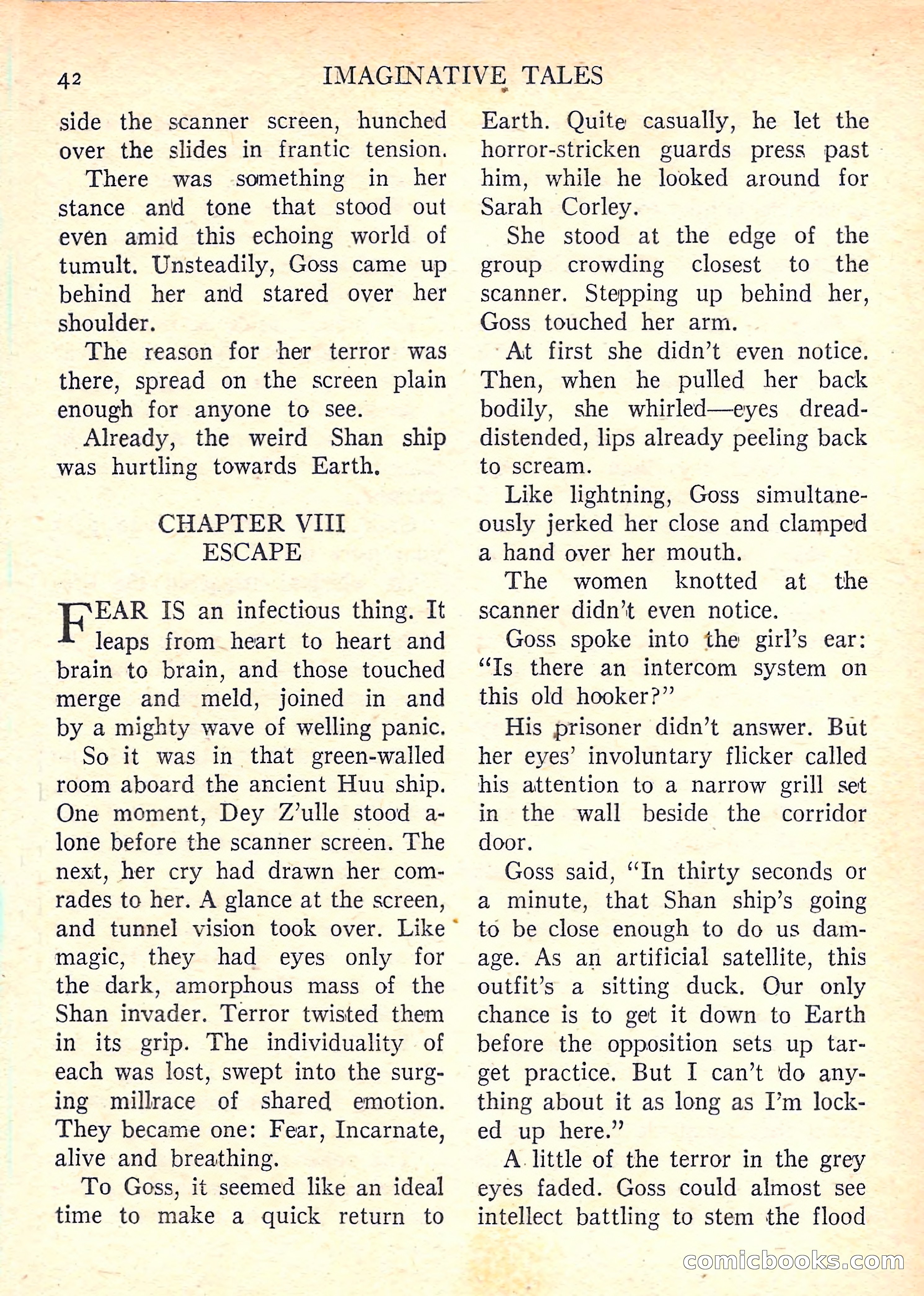 Imaginative Tales, January 1958 — page 42 of 134