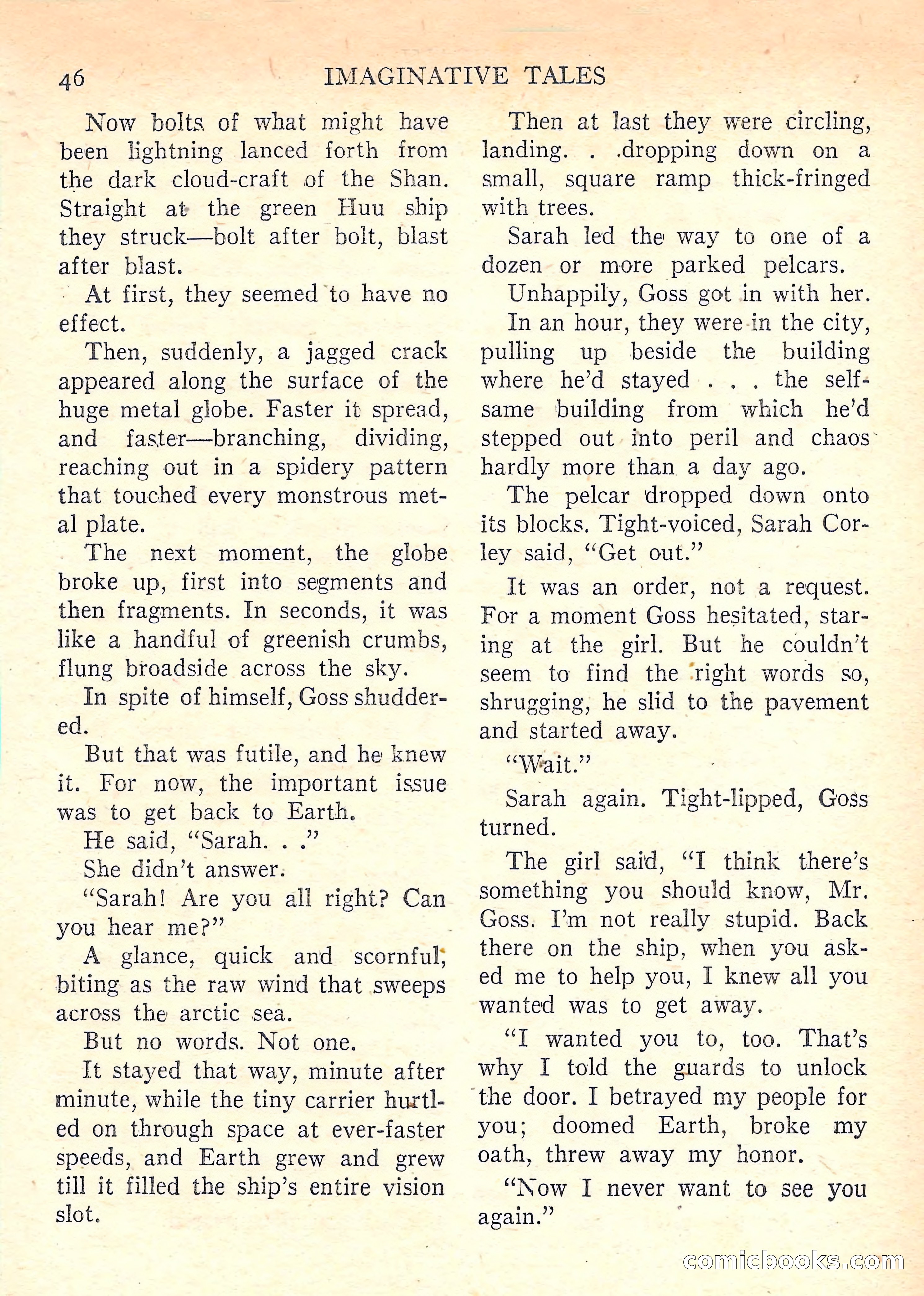 Imaginative Tales, January 1958 — page 46 of 134