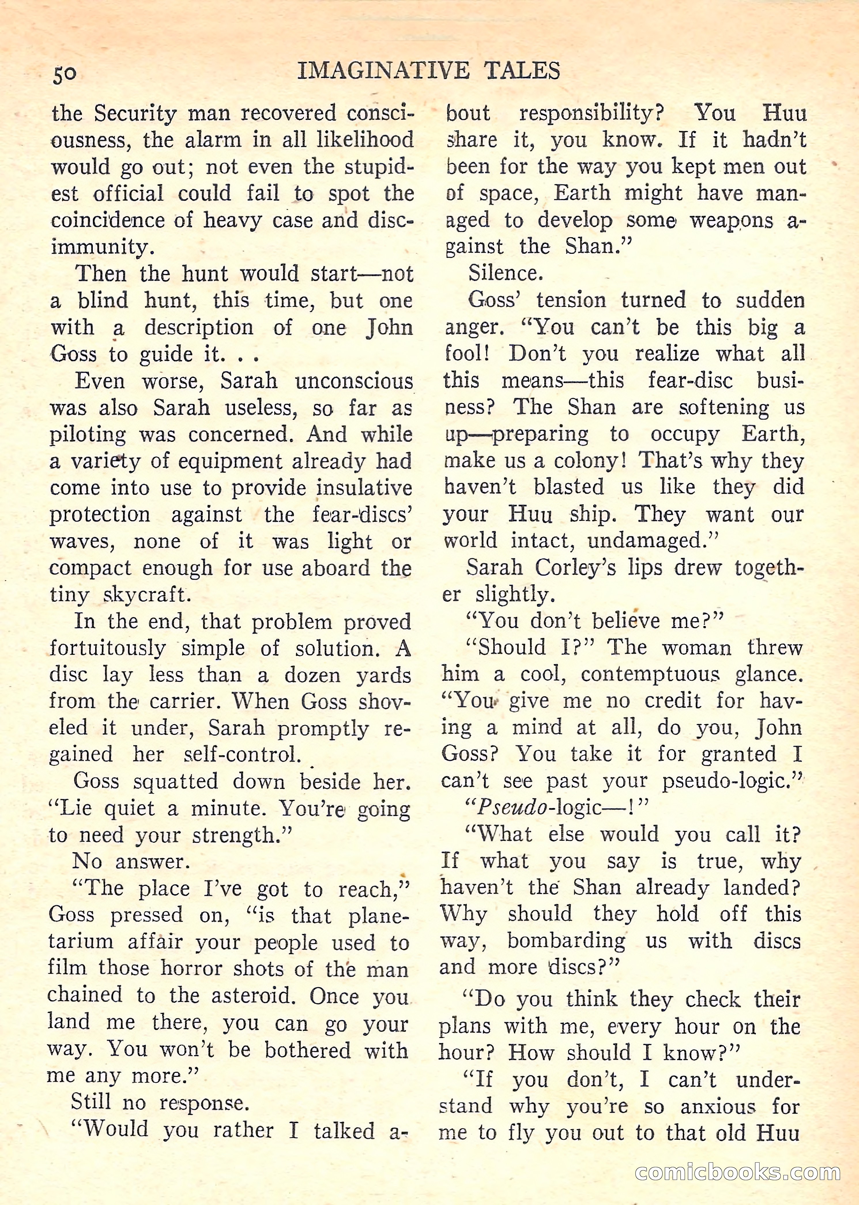 Imaginative Tales, January 1958 — page 50 of 134