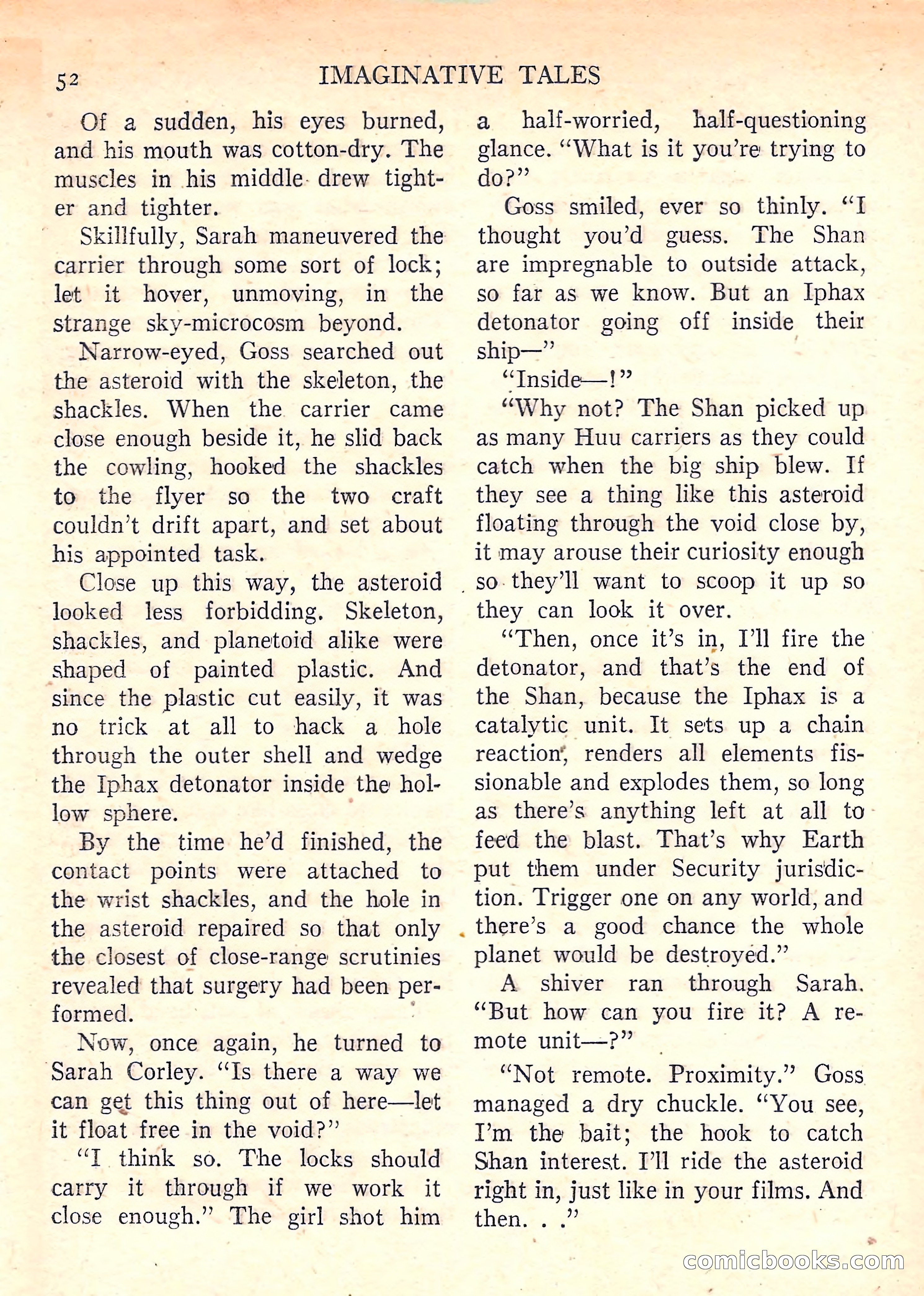 Imaginative Tales, January 1958 — page 52 of 134