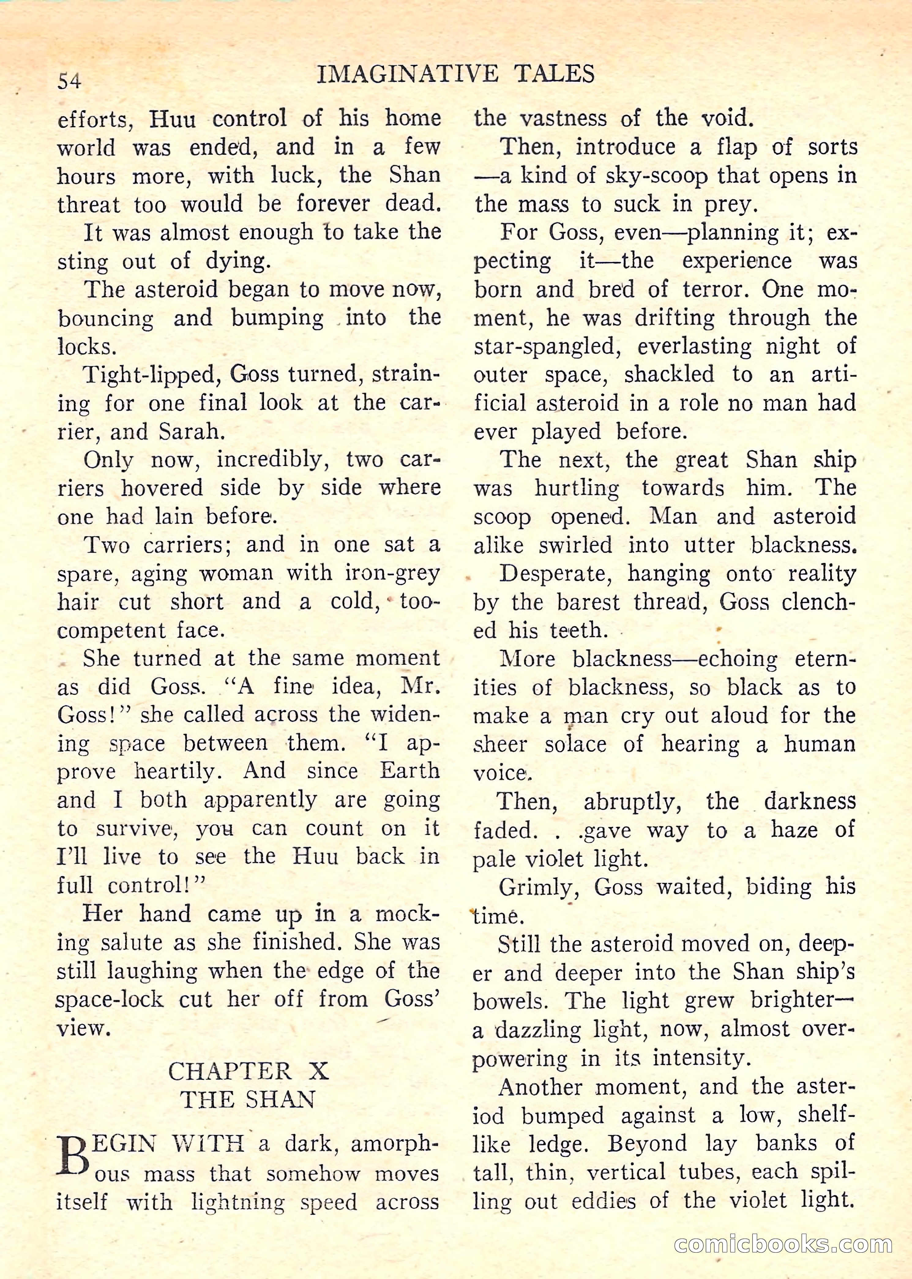 Imaginative Tales, January 1958 — page 54 of 134