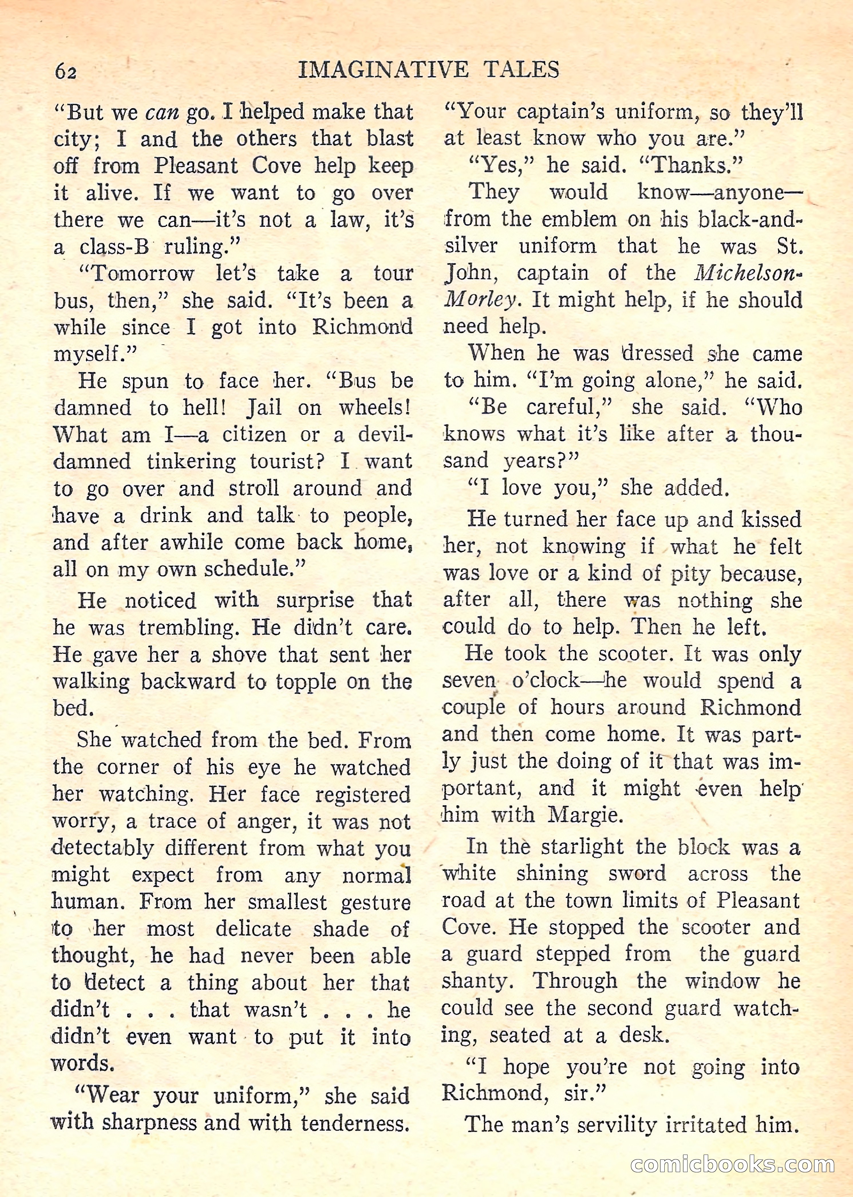 Imaginative Tales, January 1958 — page 62 of 134