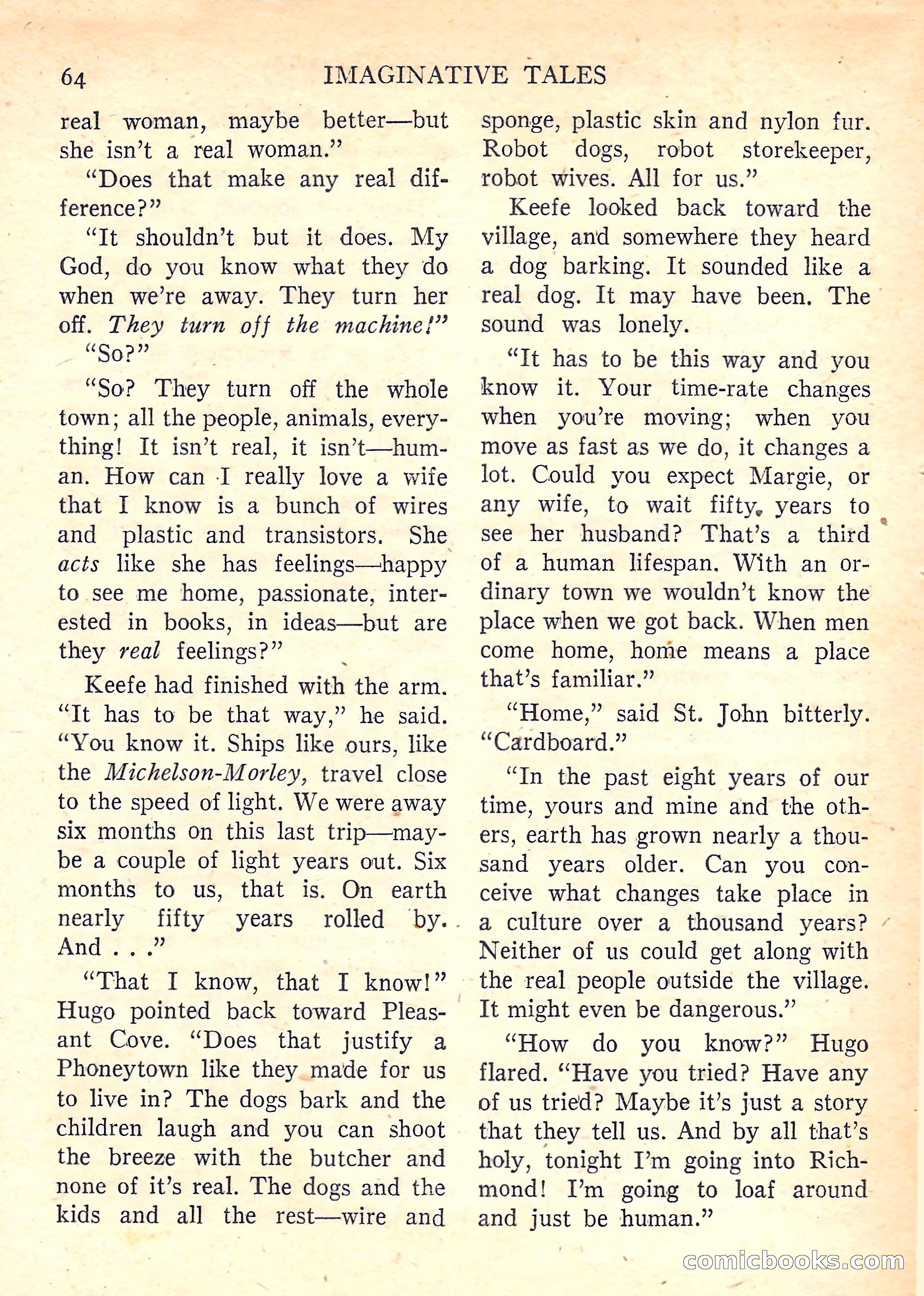 Imaginative Tales, January 1958 — page 64 of 134