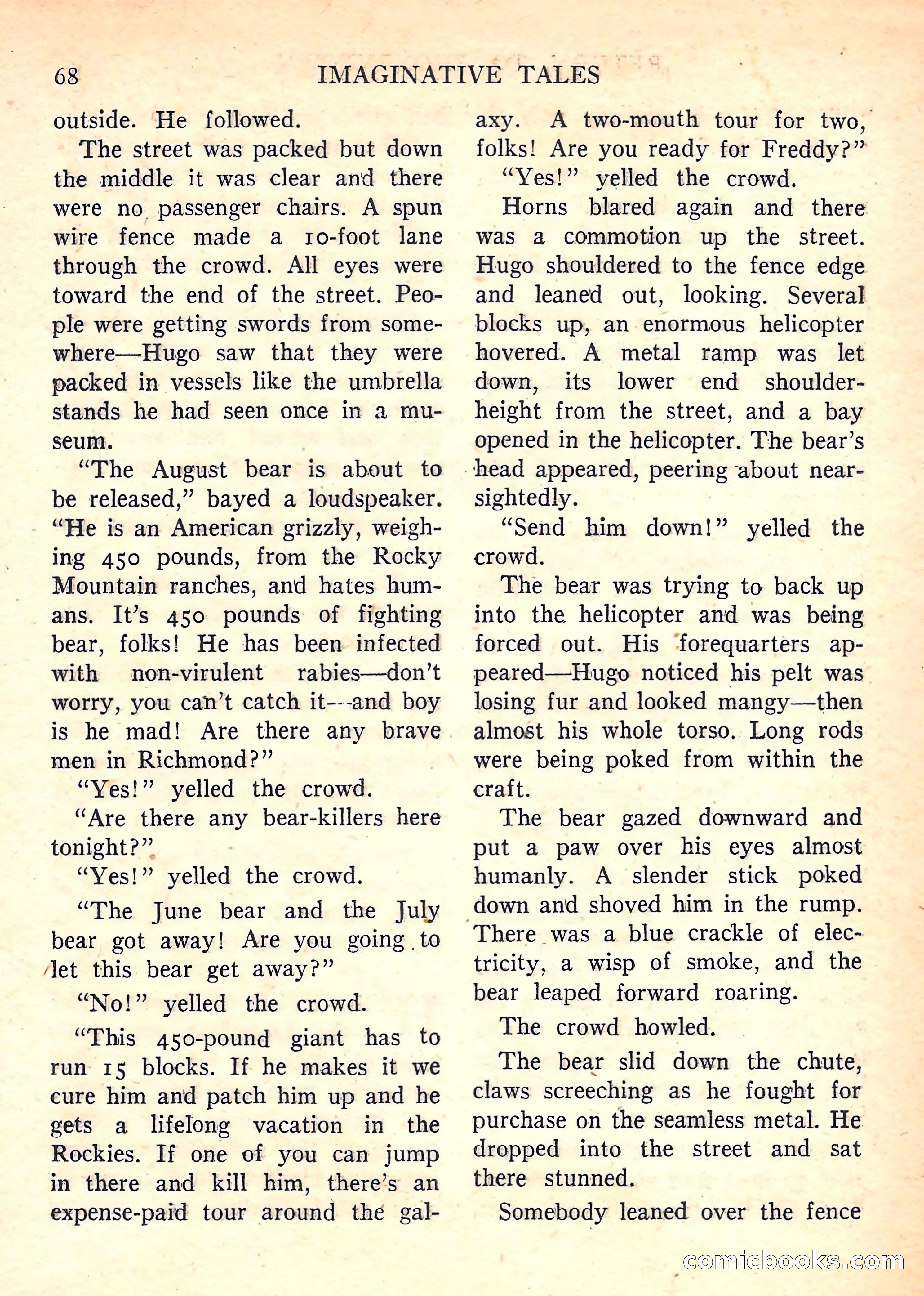Imaginative Tales, January 1958 — page 70 of 134