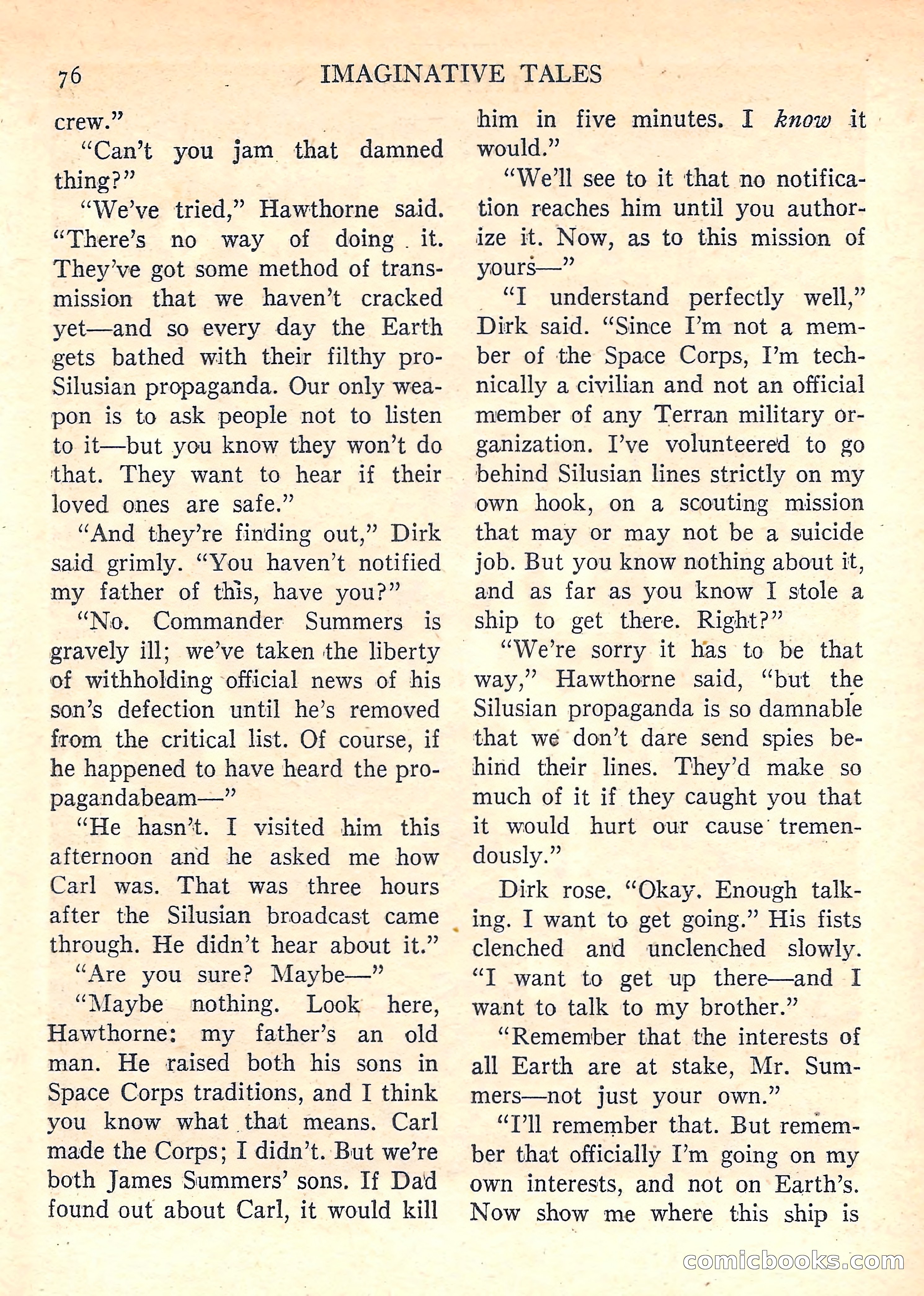 Imaginative Tales, January 1958 — page 78 of 134