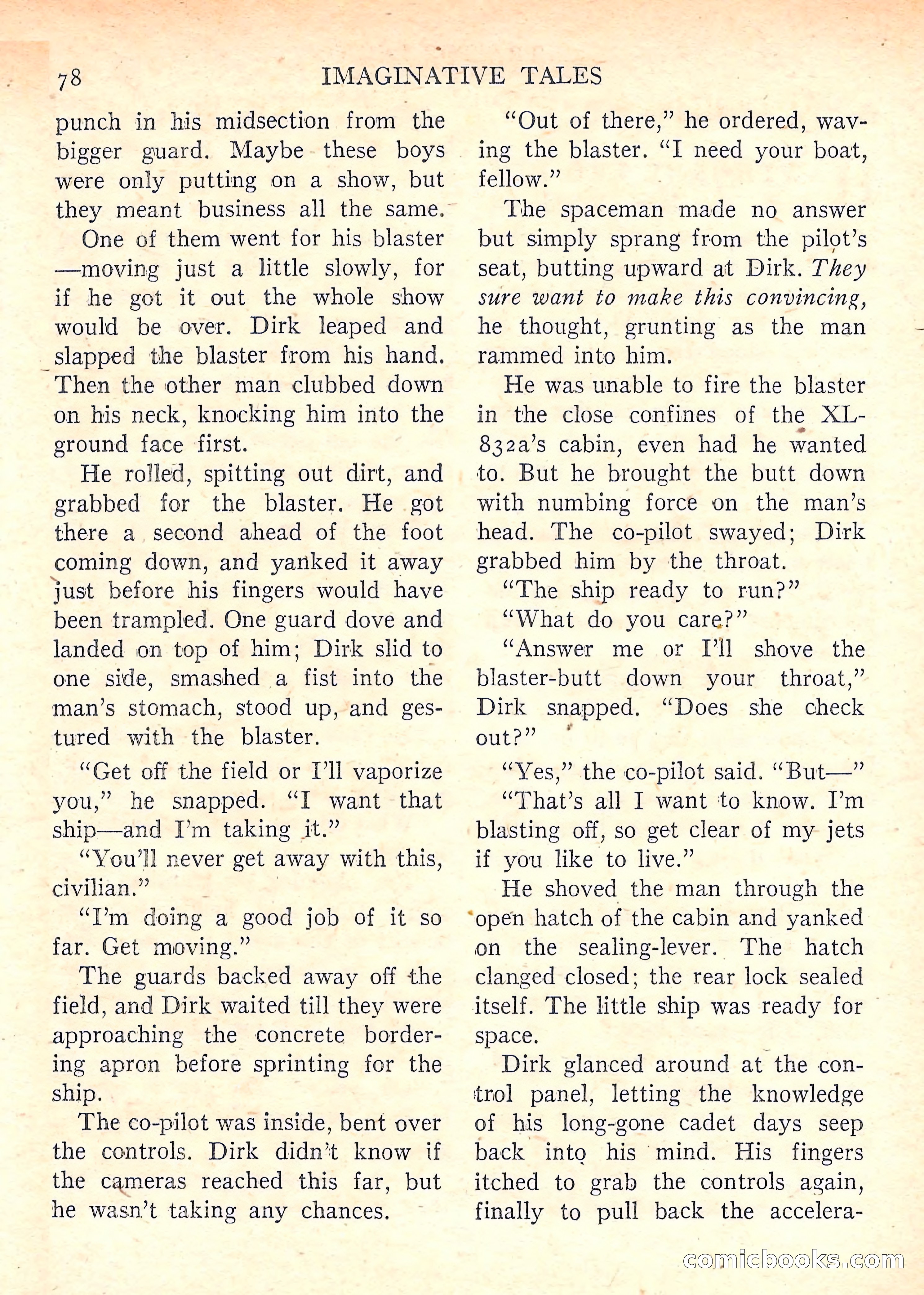 Imaginative Tales, January 1958 — page 80 of 134