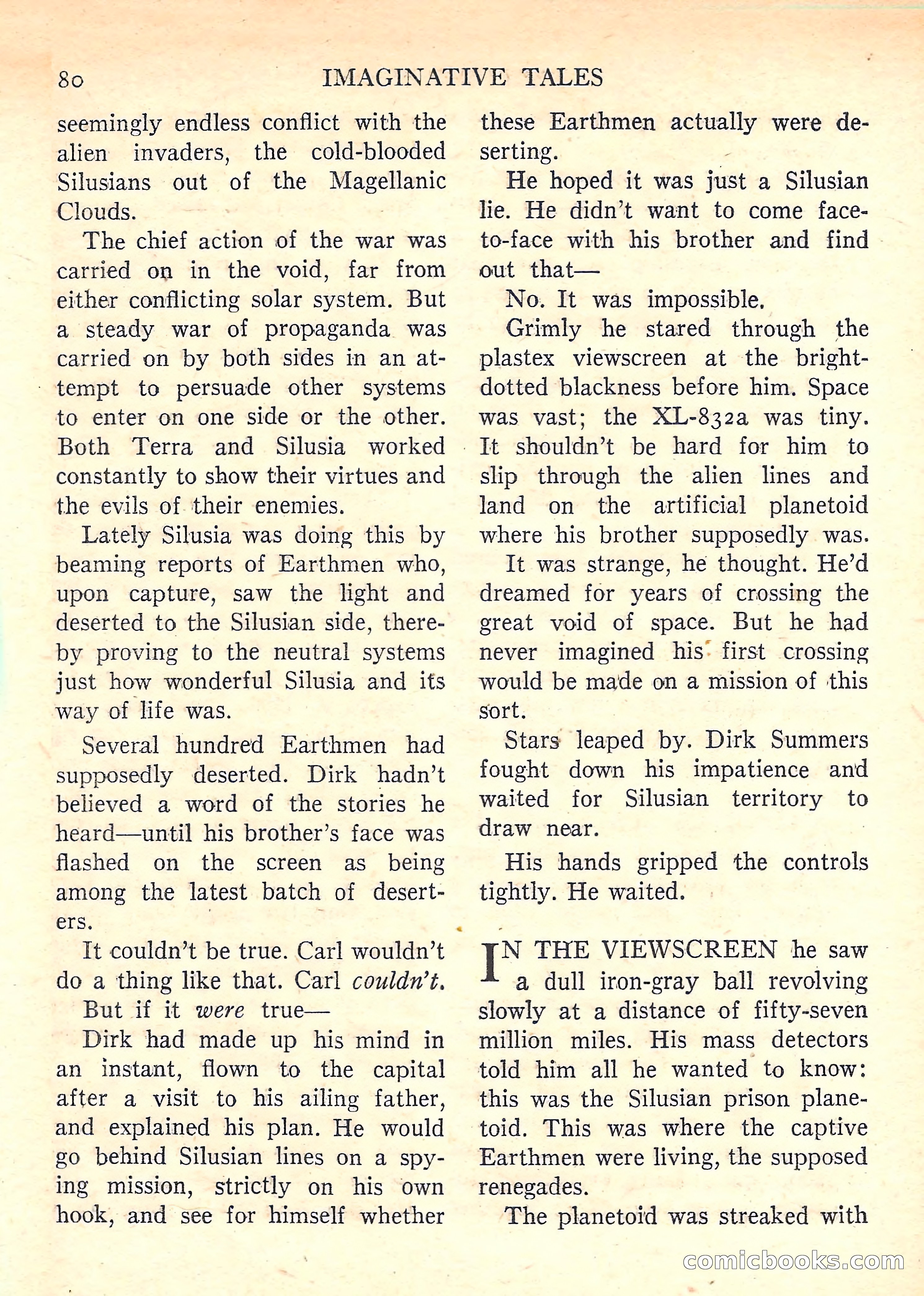 Imaginative Tales, January 1958 — page 82 of 134