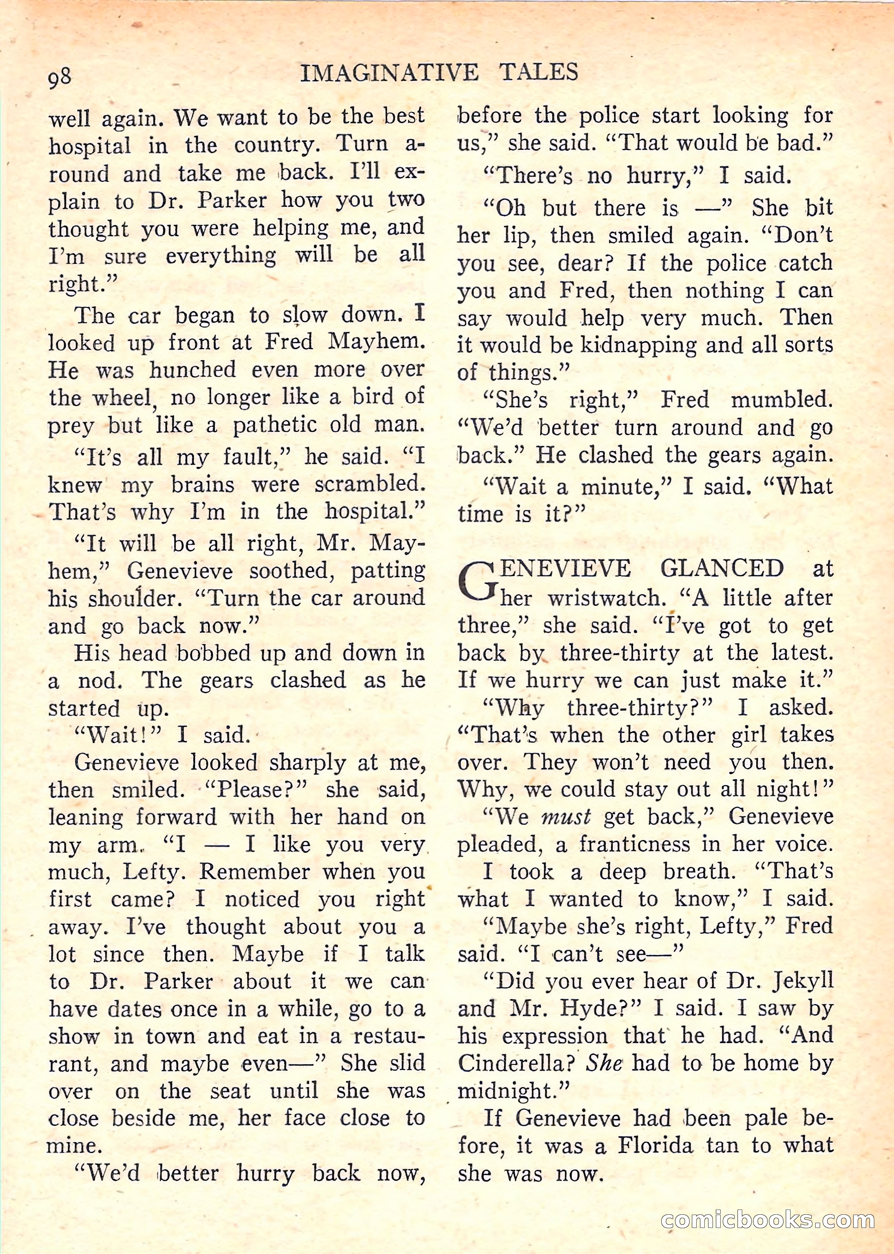 Imaginative Tales, January 1958 — page 100 of 134