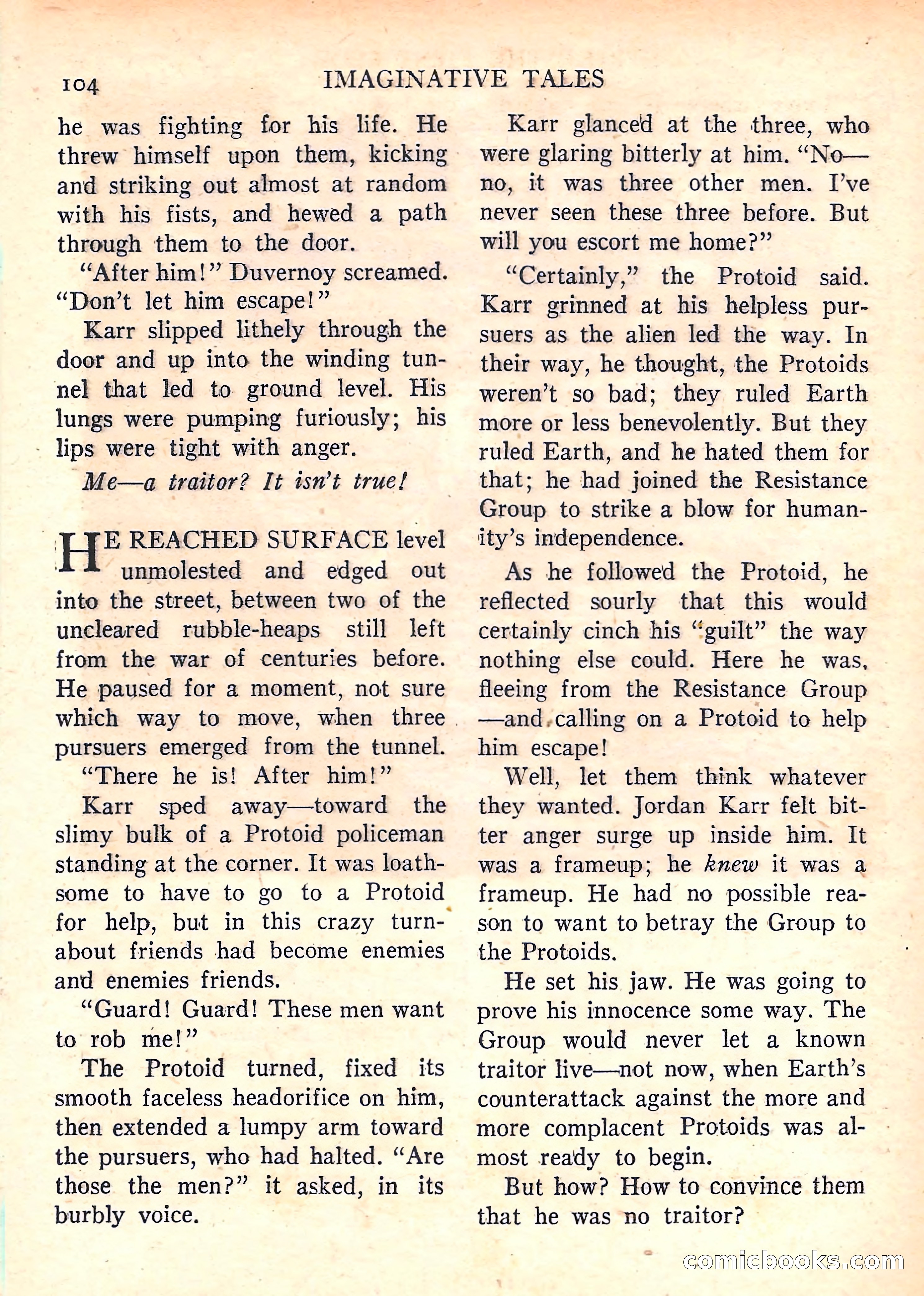 Imaginative Tales, January 1958 — page 106 of 134