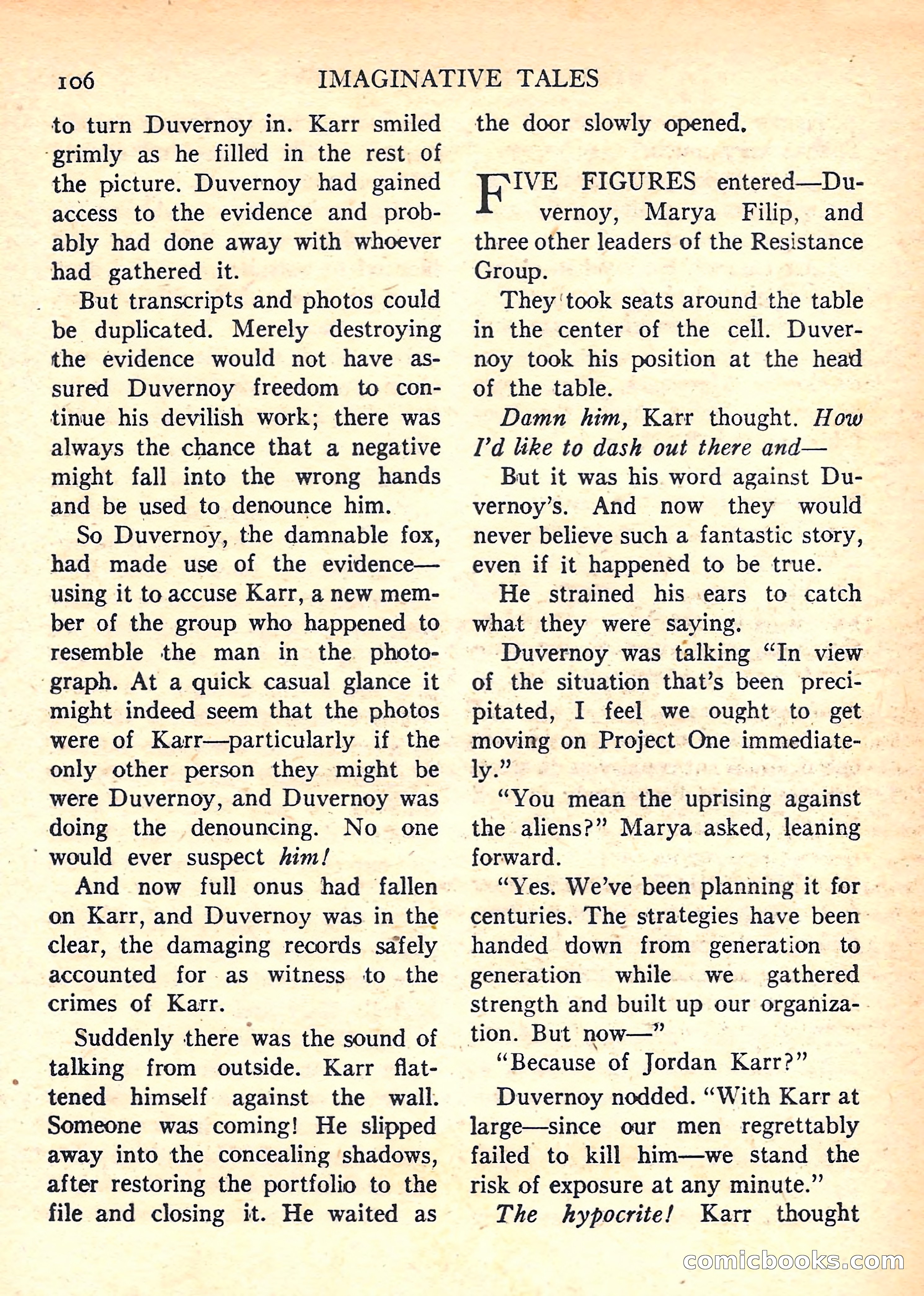 Imaginative Tales, January 1958 — page 108 of 134