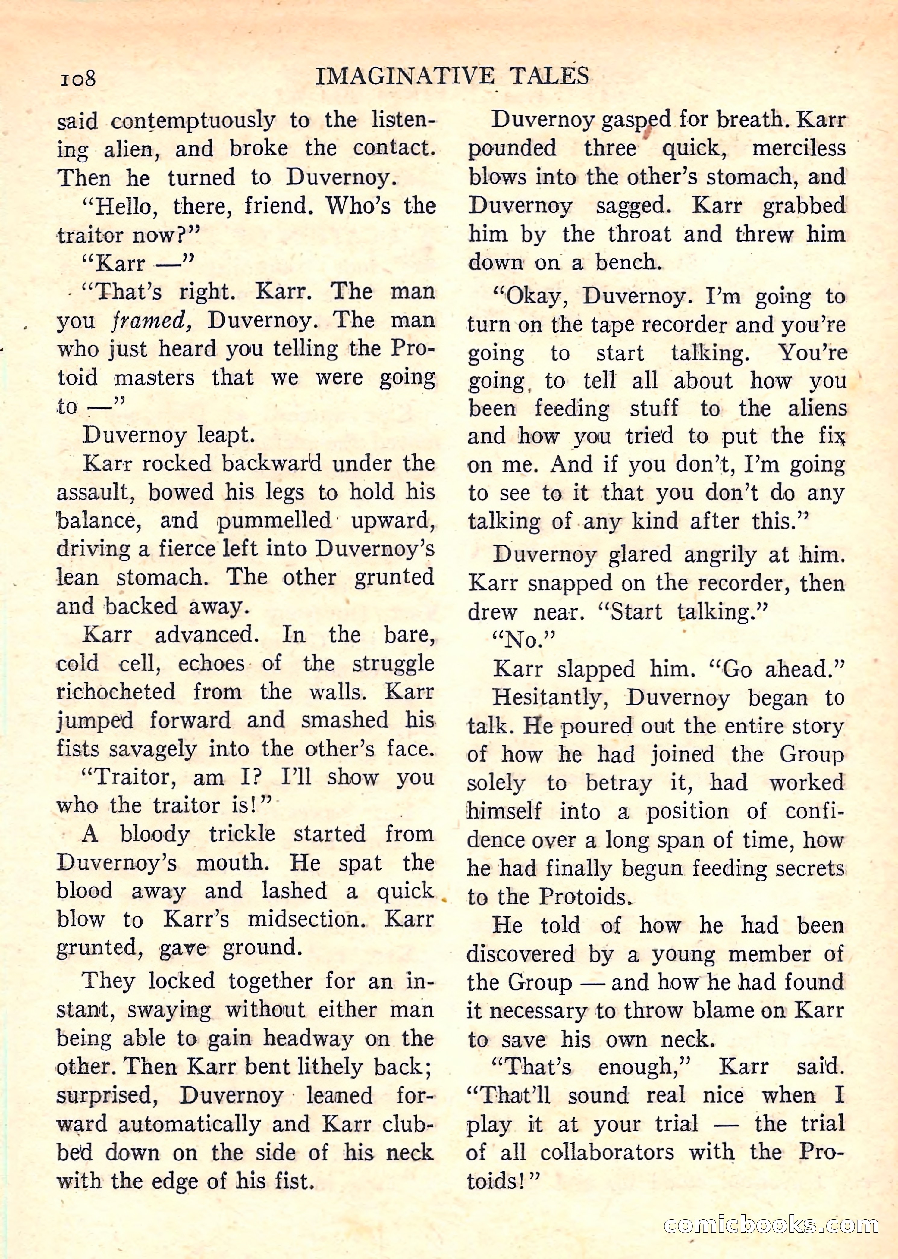 Imaginative Tales, January 1958 — page 110 of 134