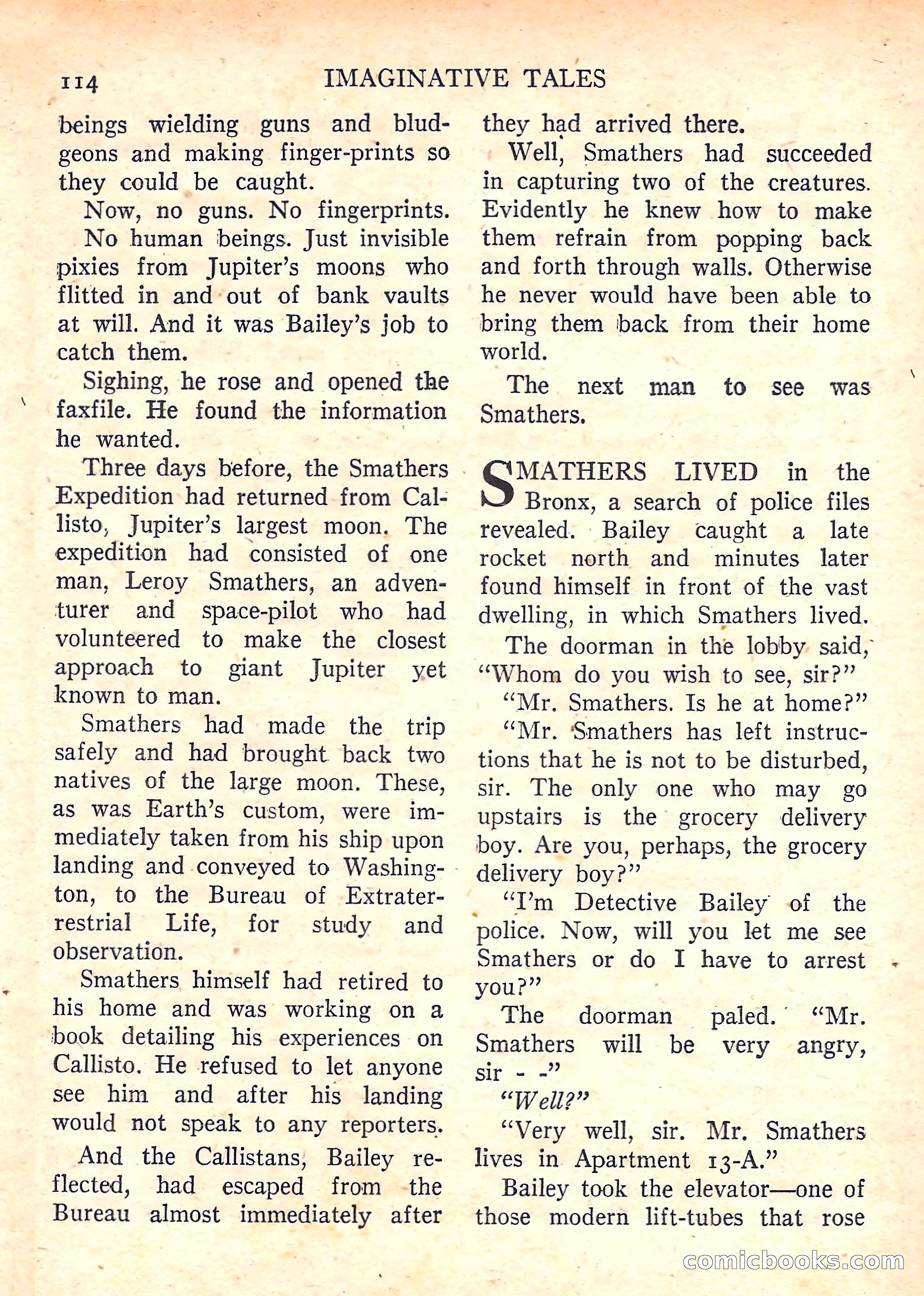 Imaginative Tales, January 1958 — page 116 of 134