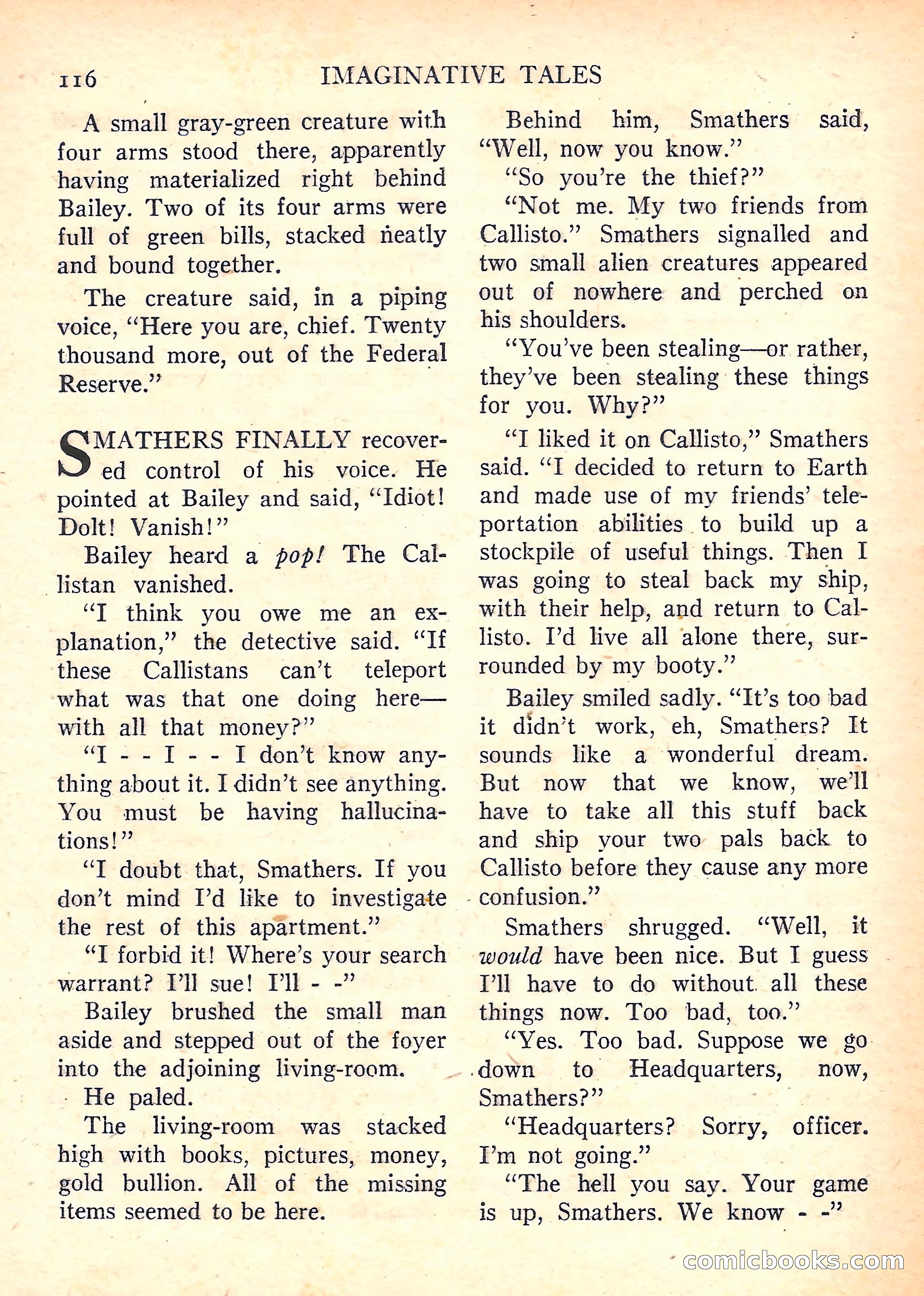 Imaginative Tales, January 1958 — page 118 of 134