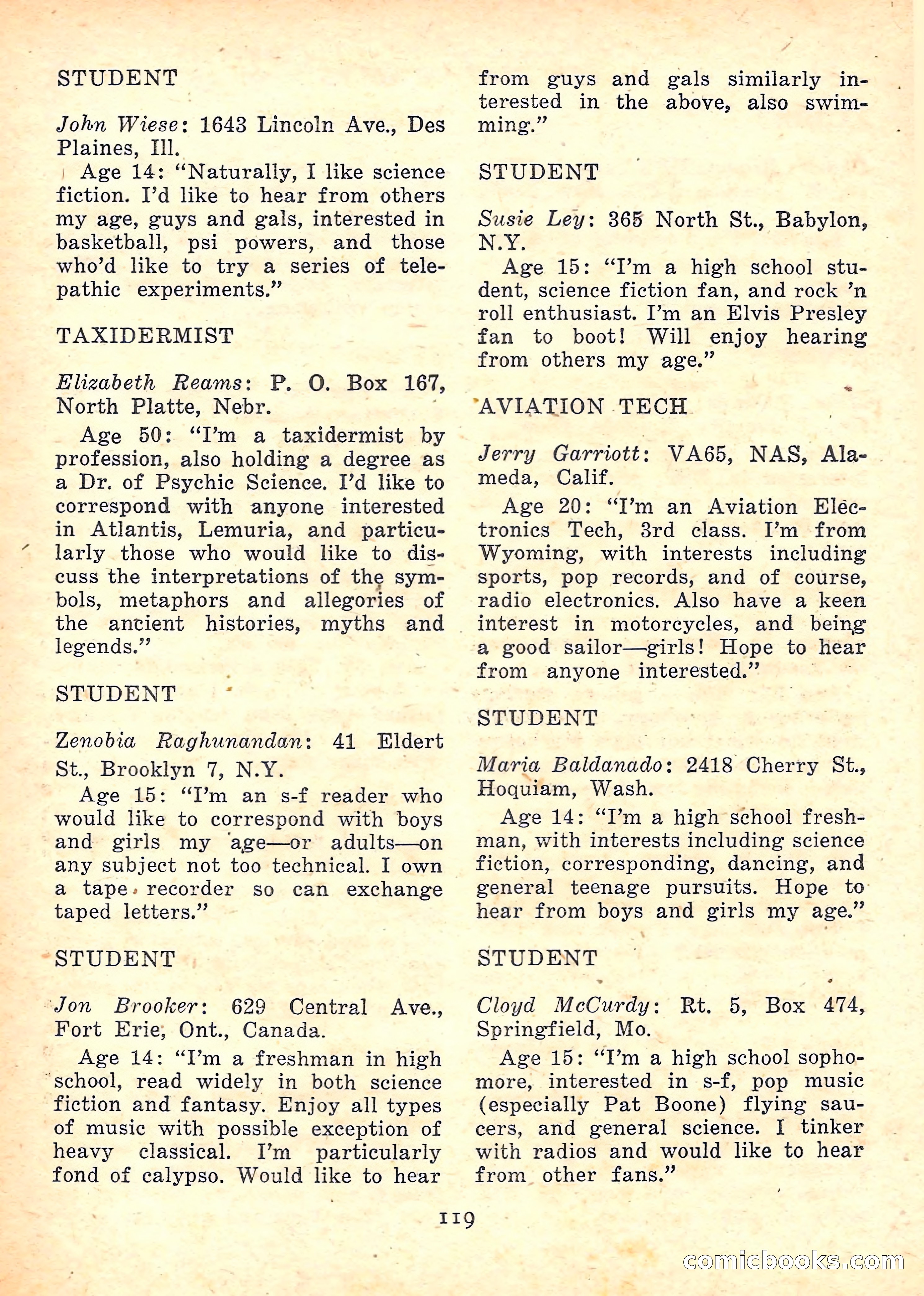 Imaginative Tales, January 1958 — page 121 of 134