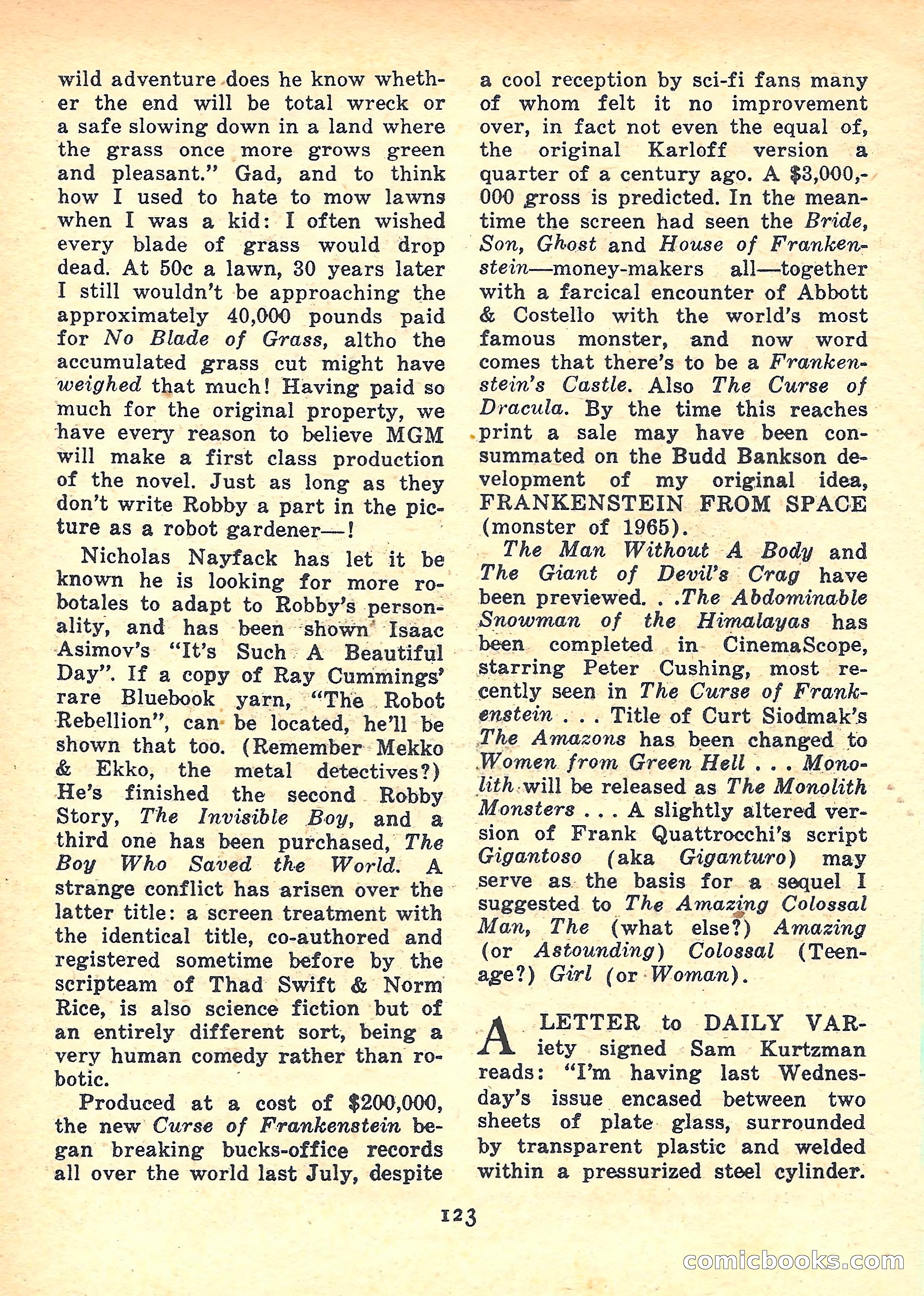 Imaginative Tales, January 1958 — page 125 of 134