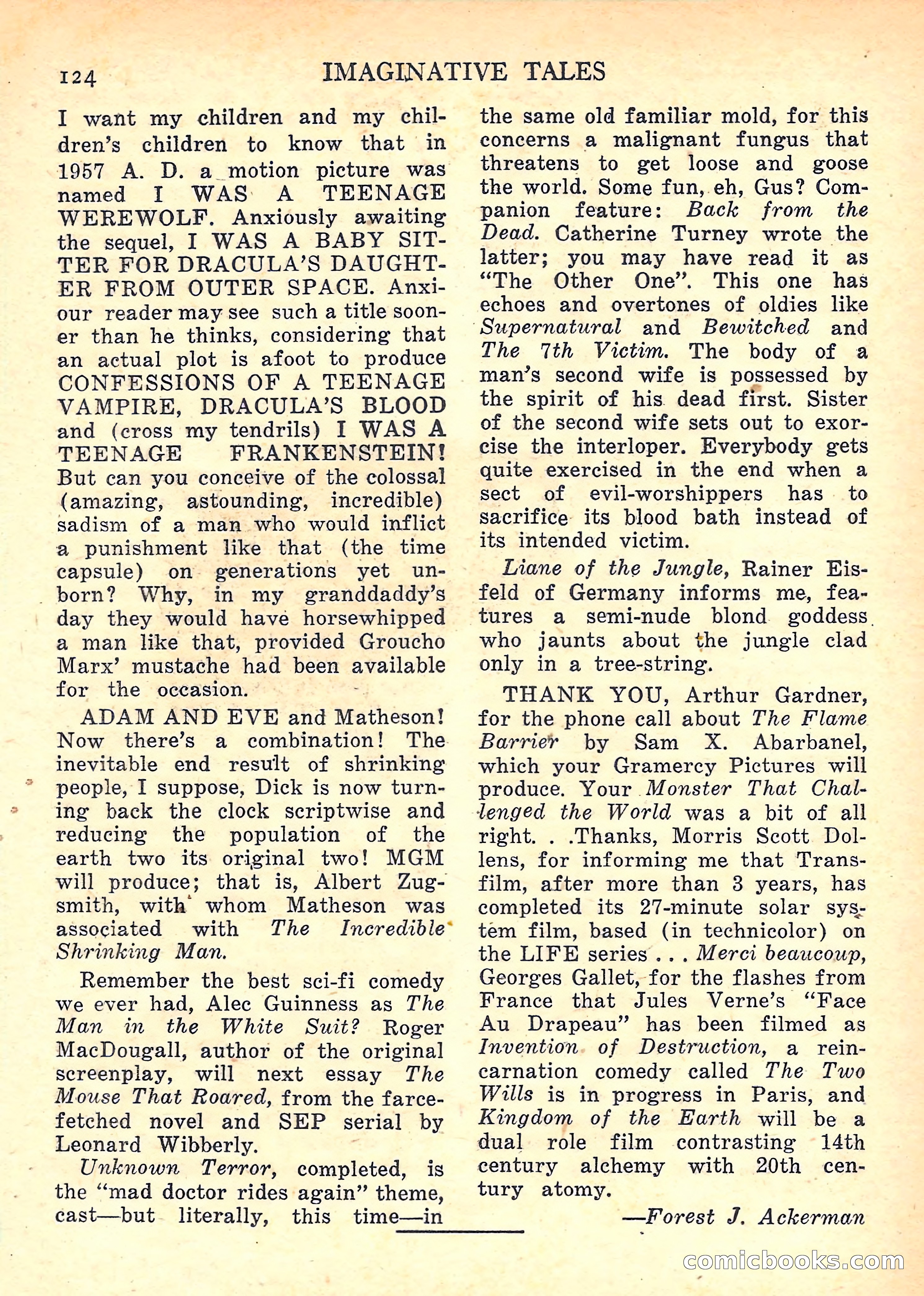 Imaginative Tales, January 1958 — page 126 of 134