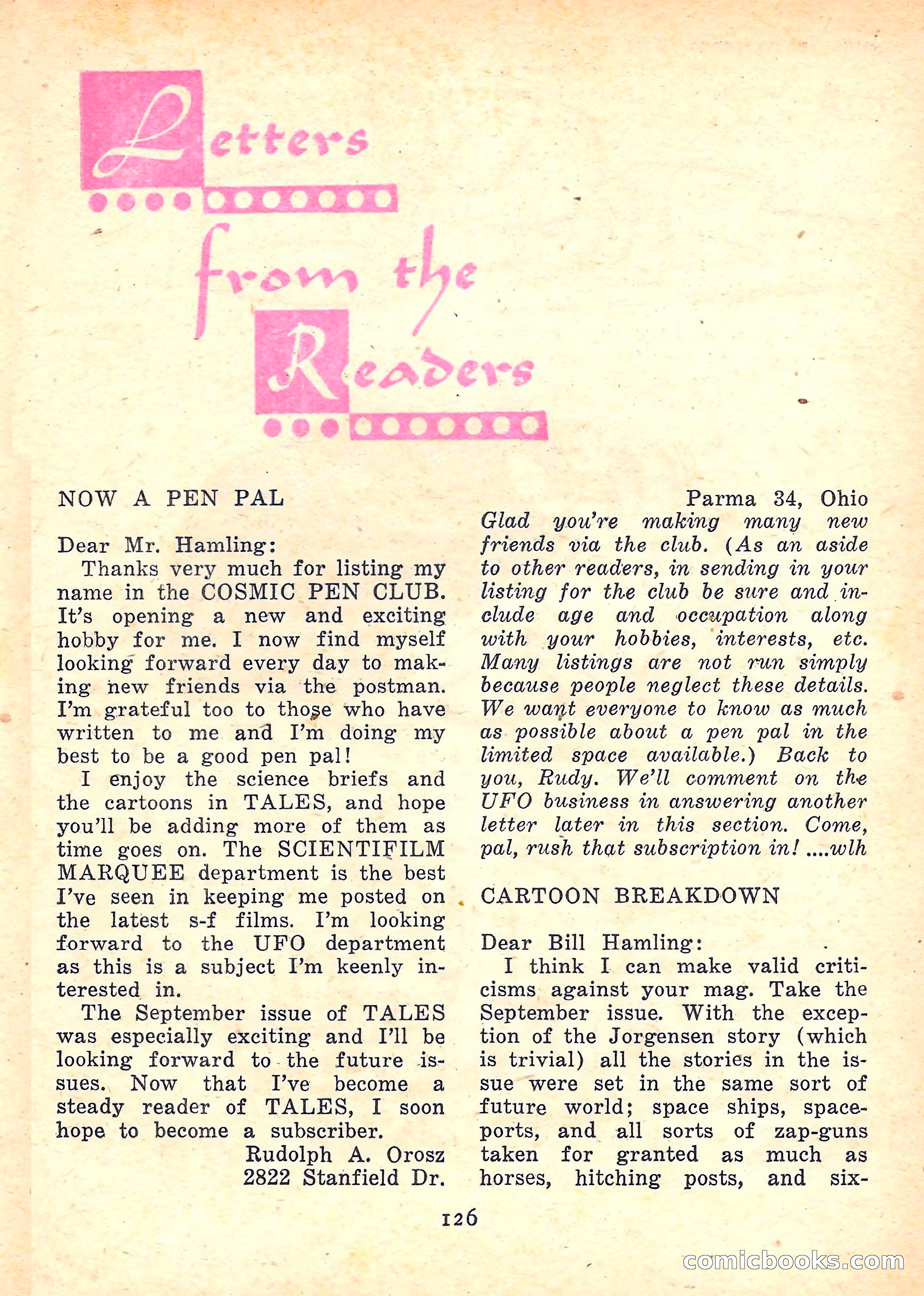 Imaginative Tales, January 1958 — page 128 of 134