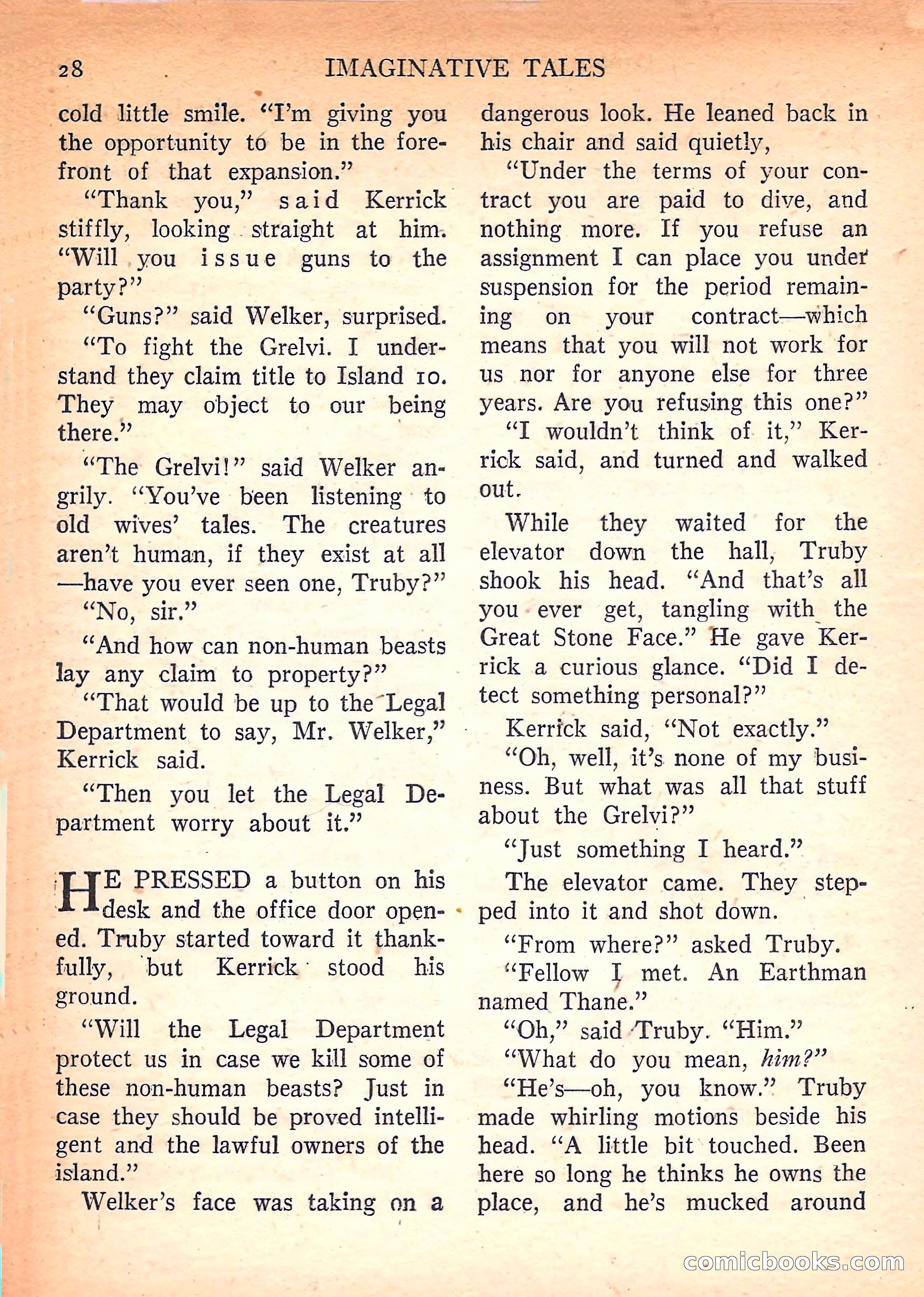 Imaginative Tales, March 1958 — page 28 of 132