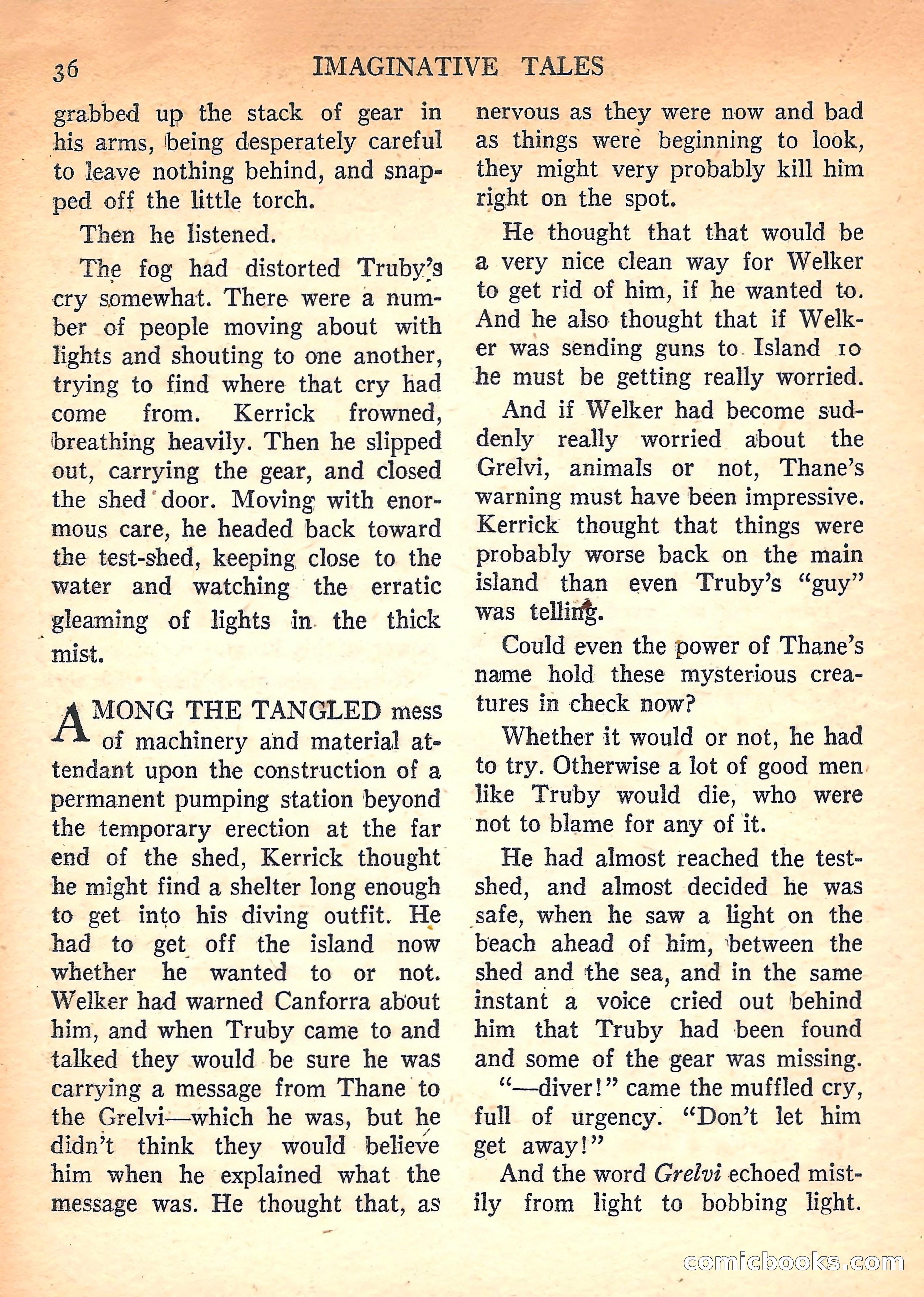 Imaginative Tales, March 1958 — page 36 of 132