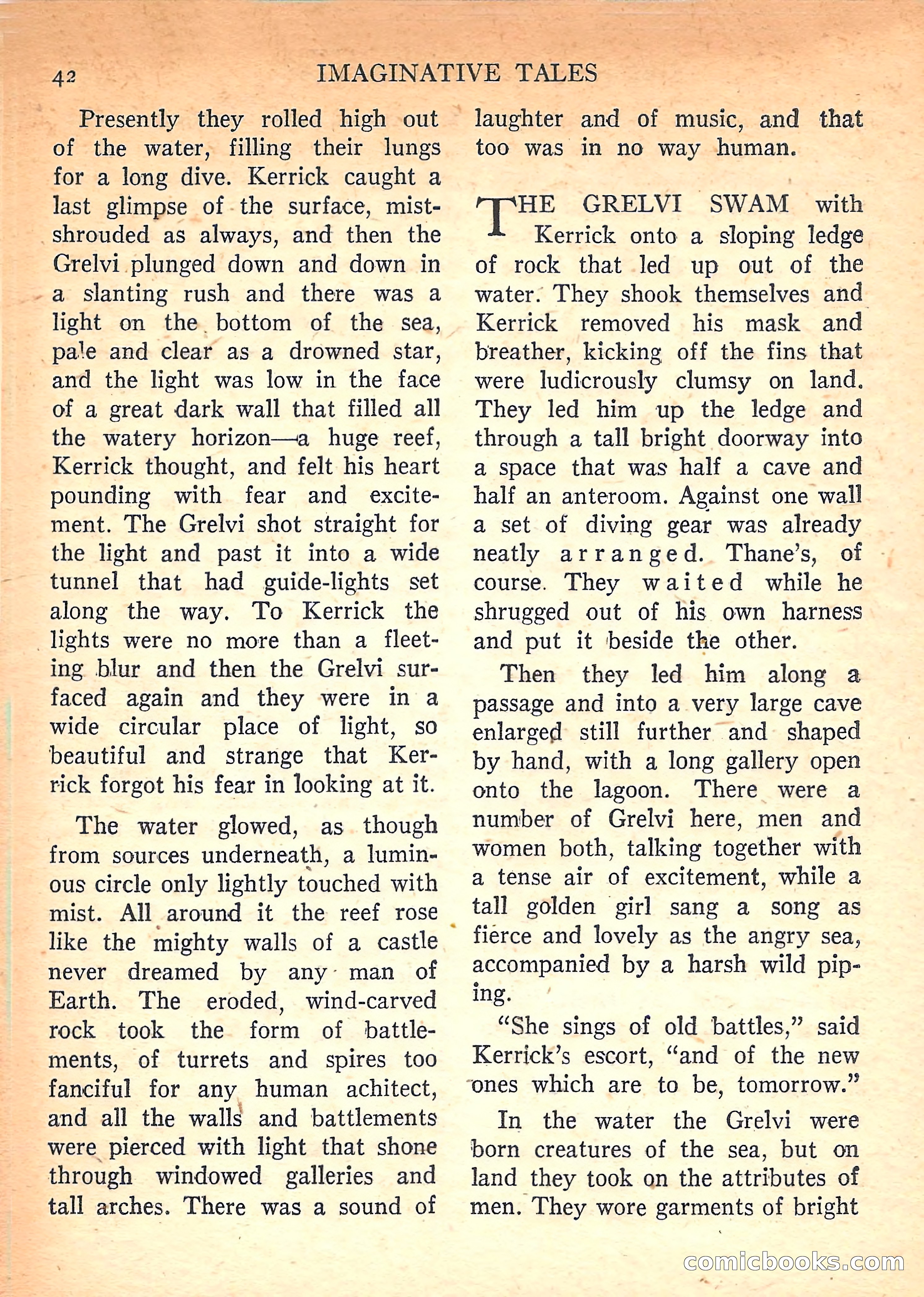 Imaginative Tales, March 1958 — page 42 of 132