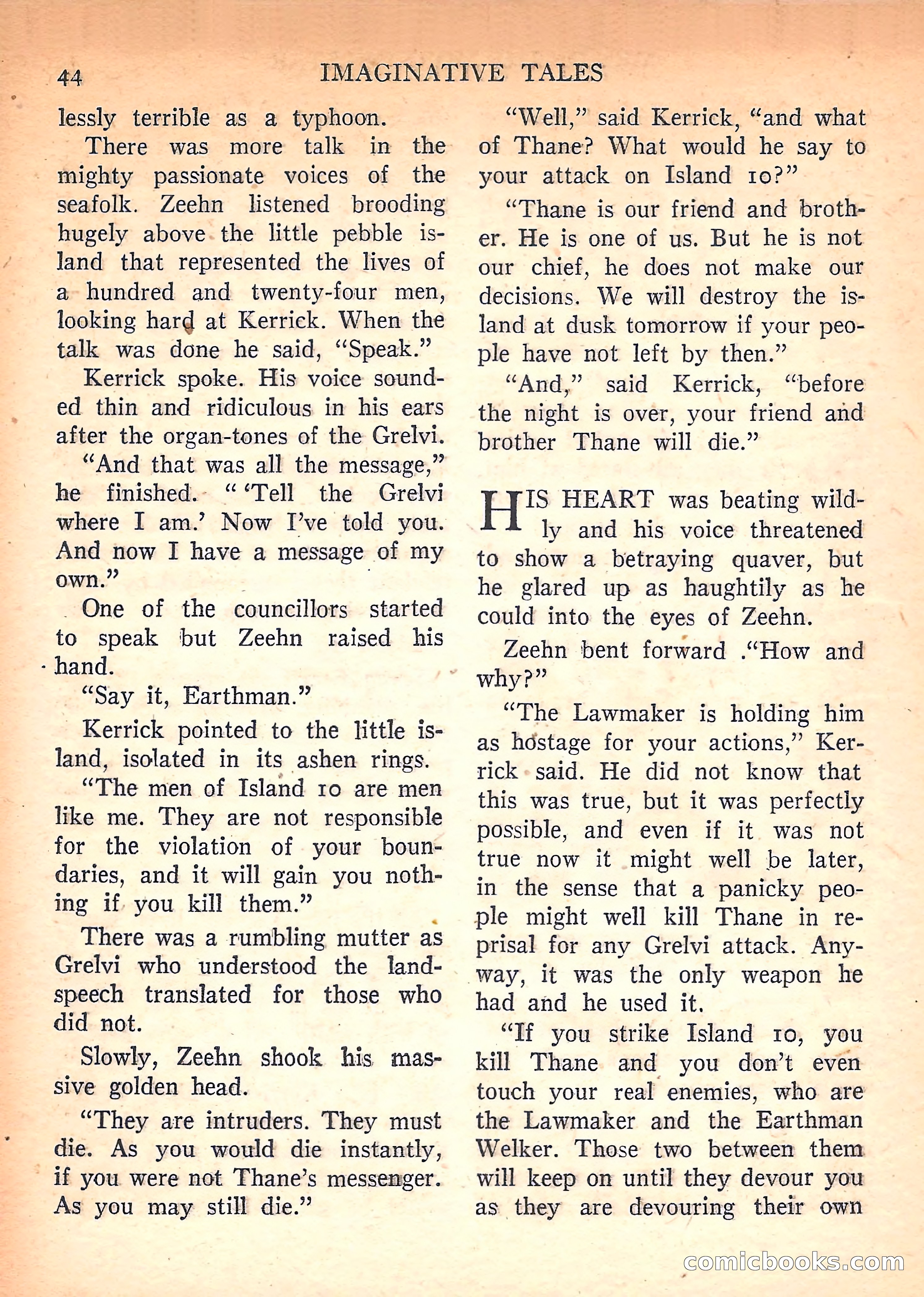 Imaginative Tales, March 1958 — page 44 of 132