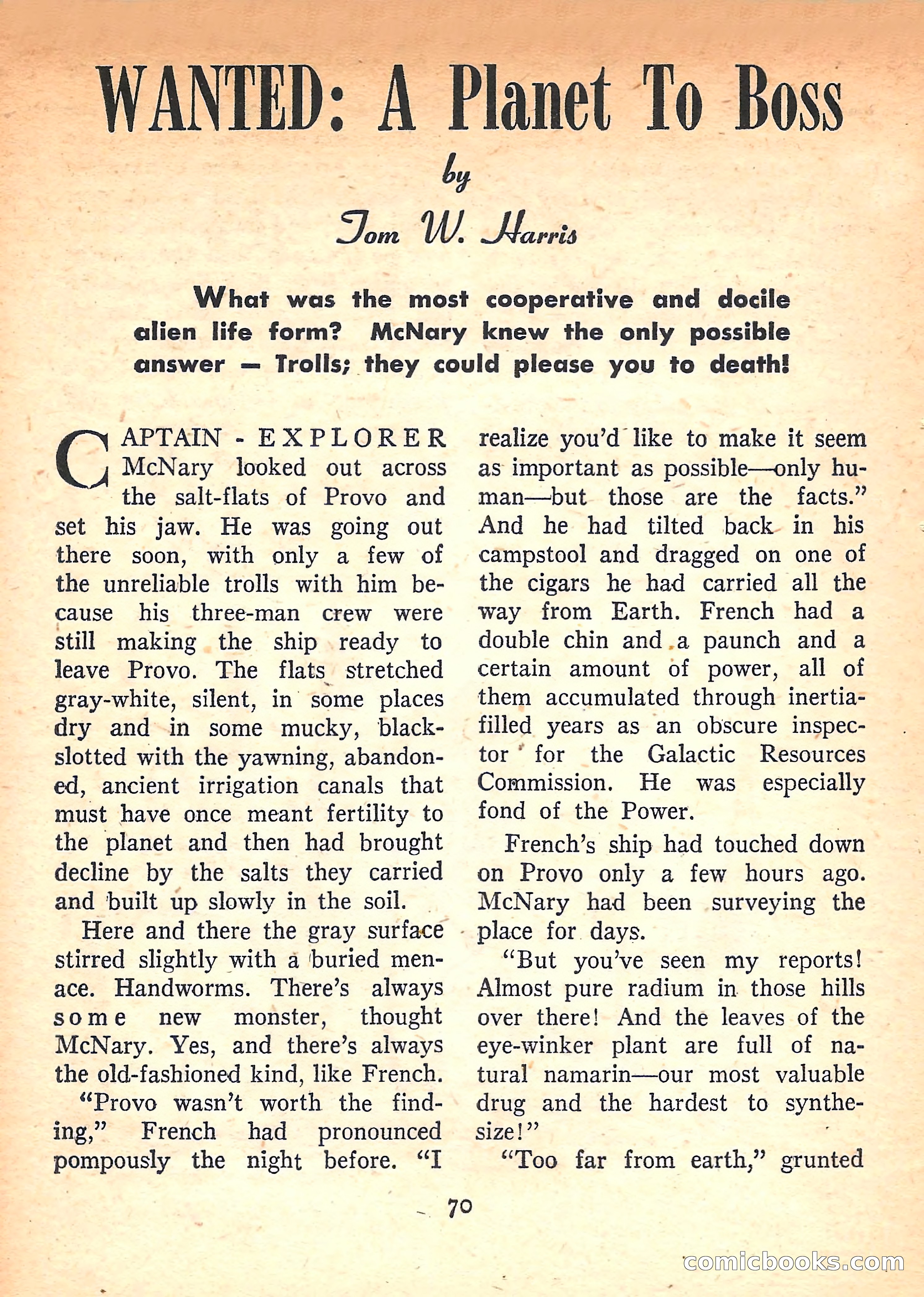 Imaginative Tales, March 1958 — page 70 of 132