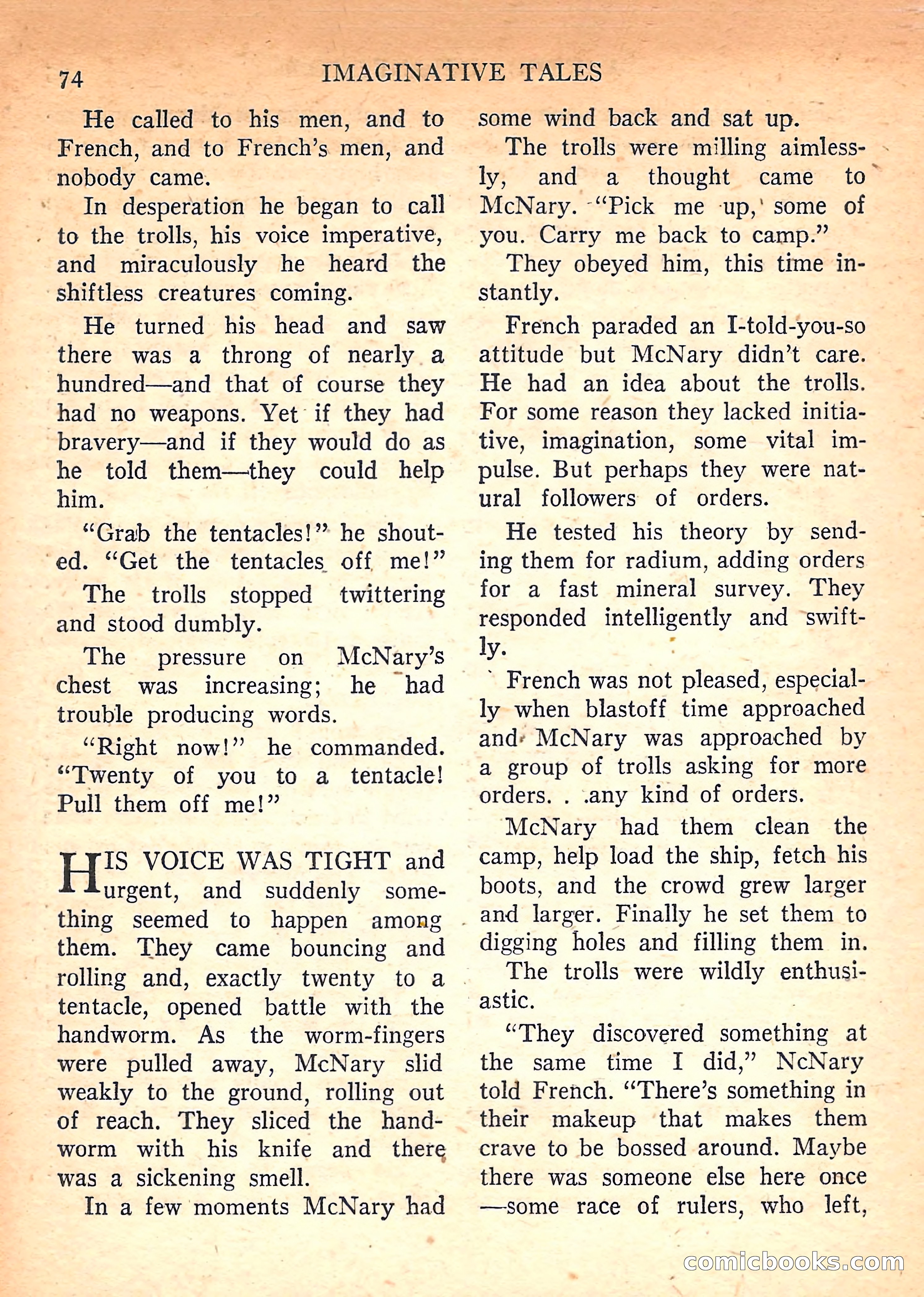 Imaginative Tales, March 1958 — page 74 of 132