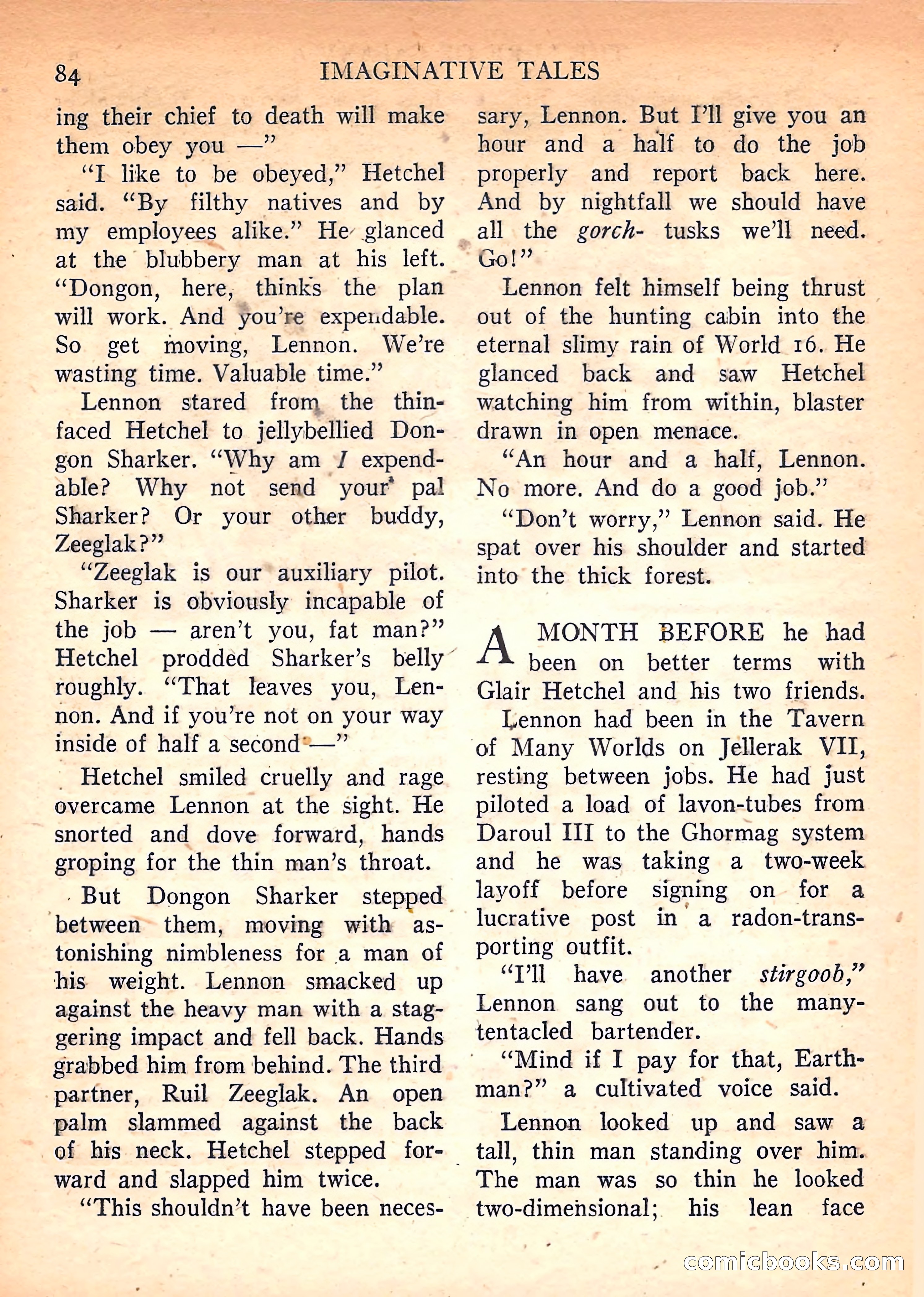 Imaginative Tales, March 1958 — page 84 of 132