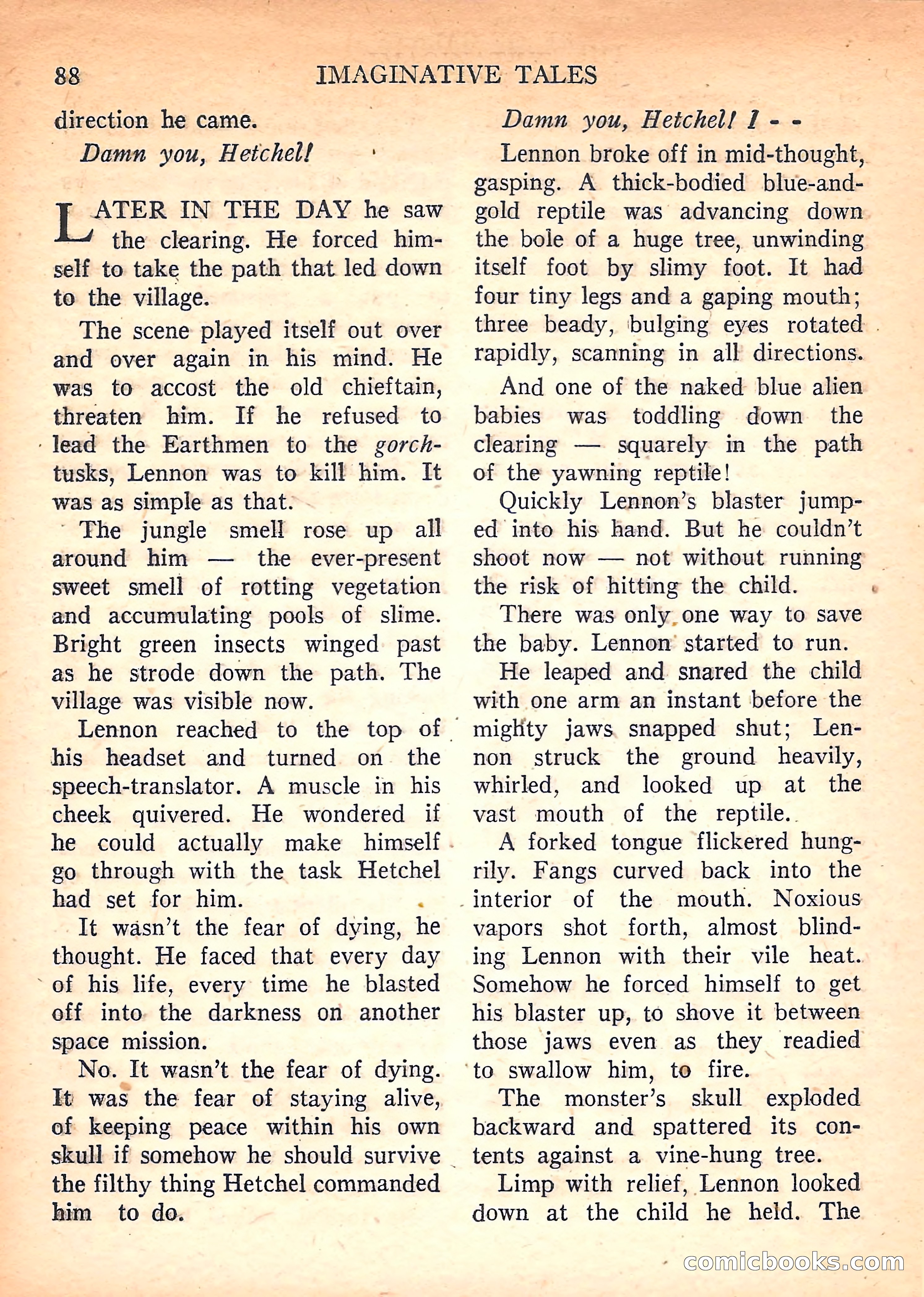Imaginative Tales, March 1958 — page 88 of 132