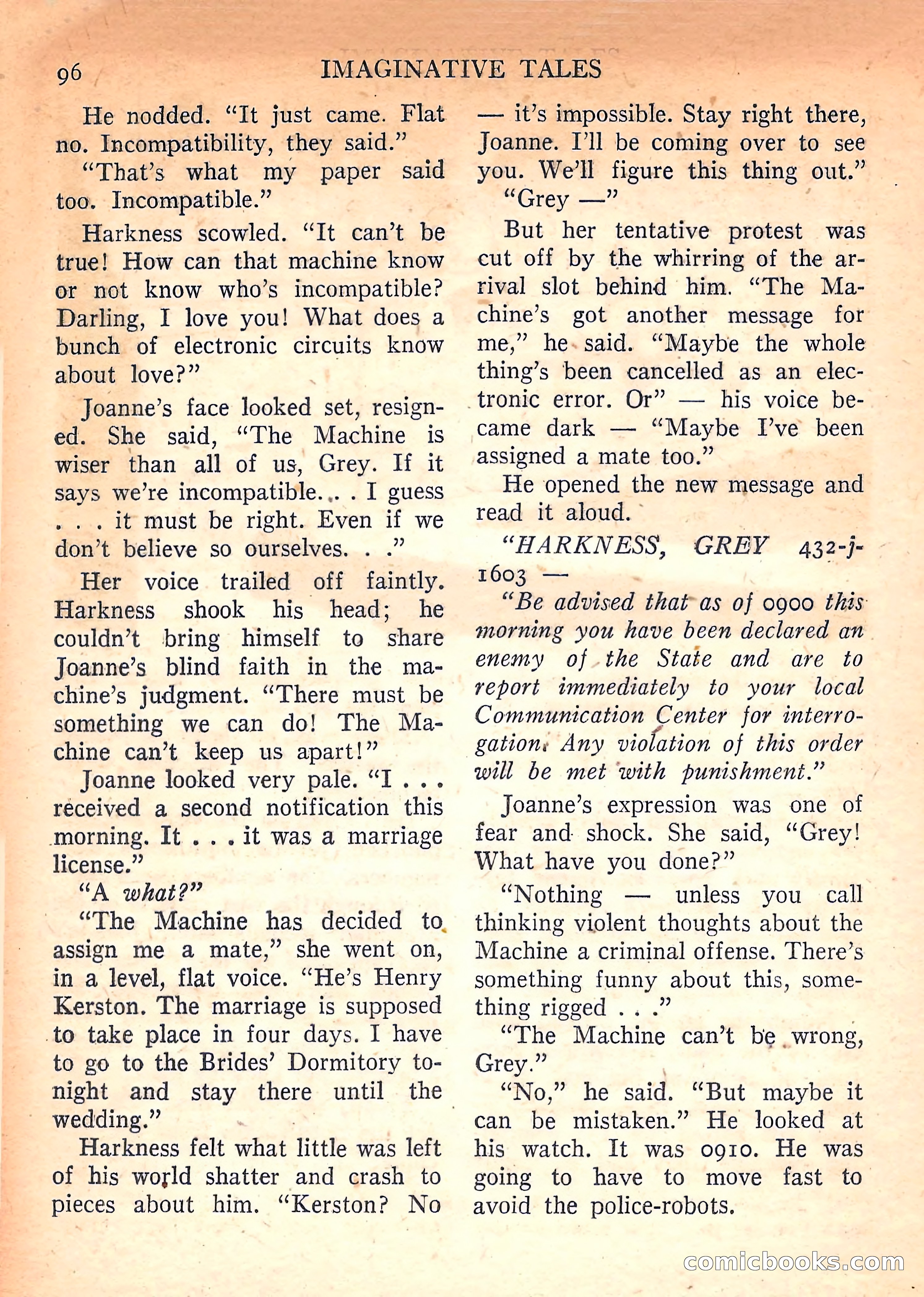 Imaginative Tales, March 1958 — page 96 of 132