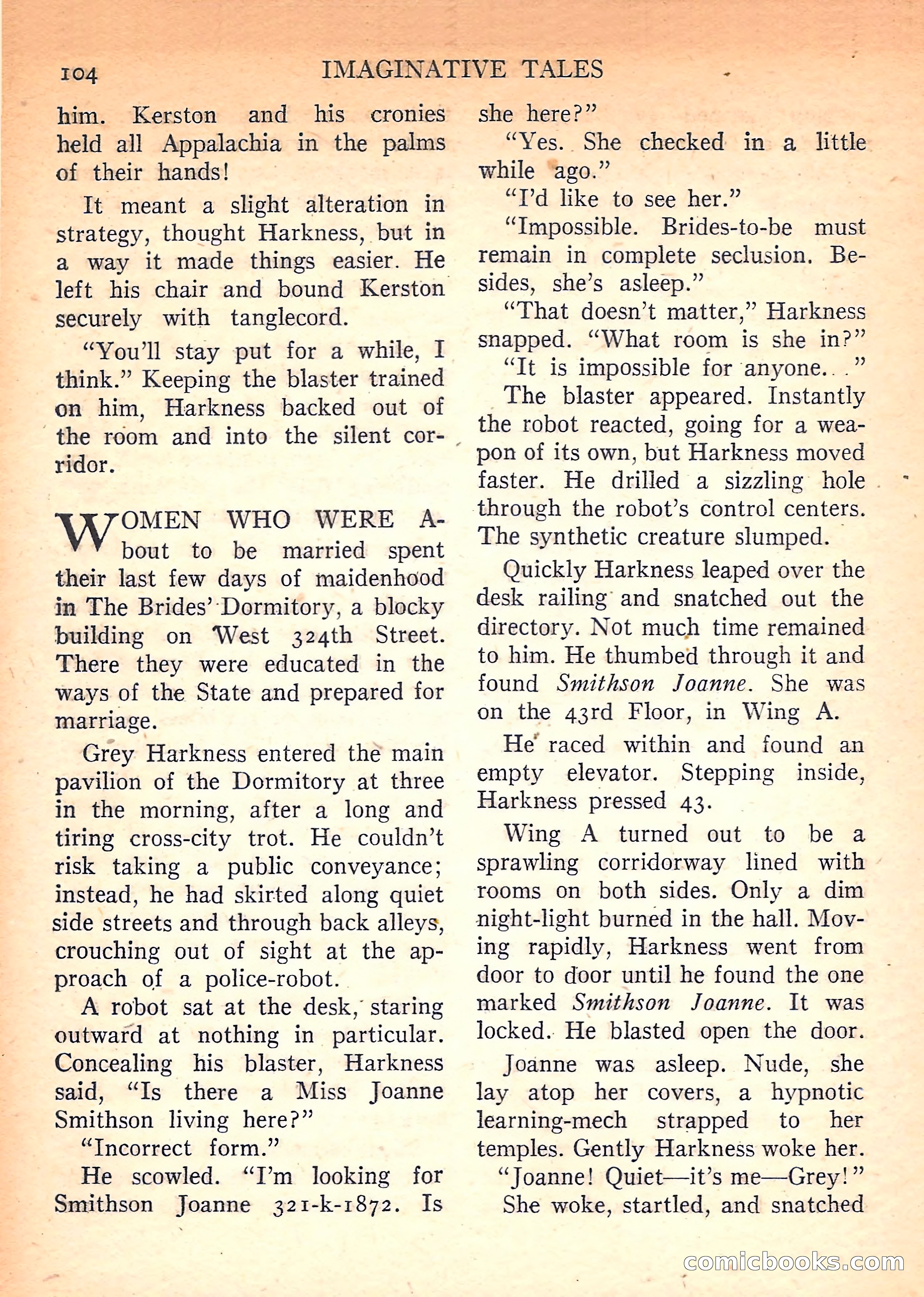 Imaginative Tales, March 1958 — page 104 of 132