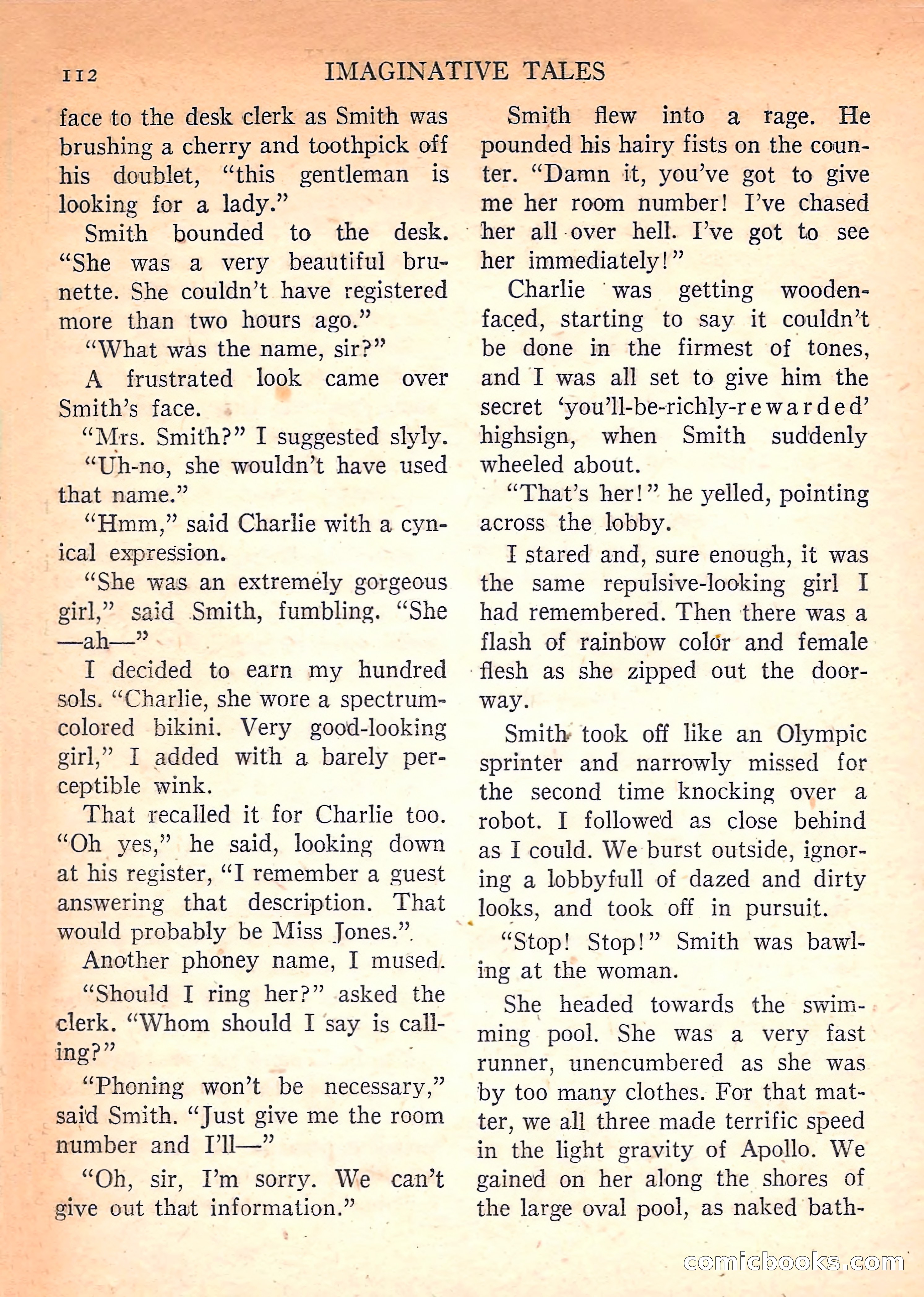 Imaginative Tales, March 1958 — page 112 of 132