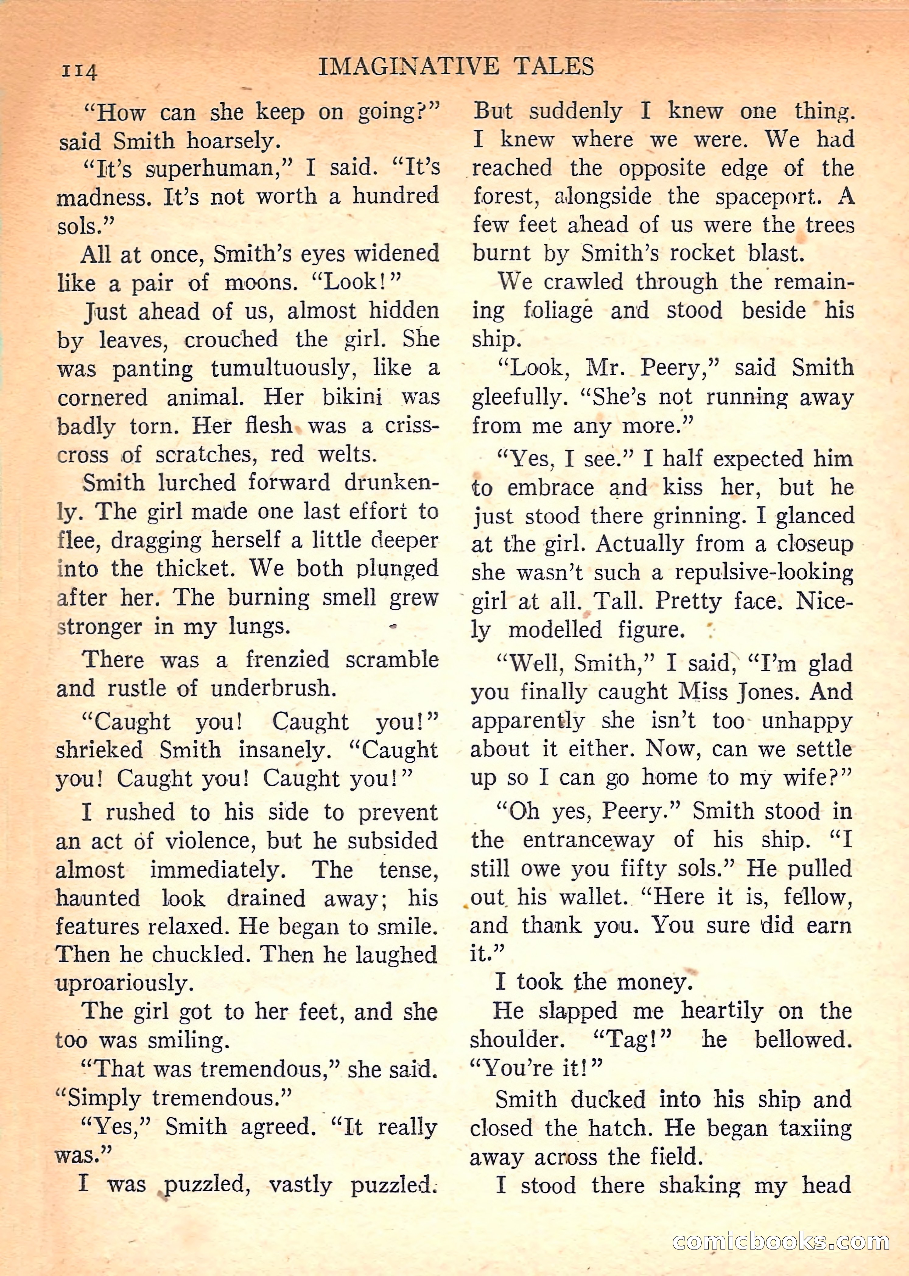 Imaginative Tales, March 1958 — page 114 of 132