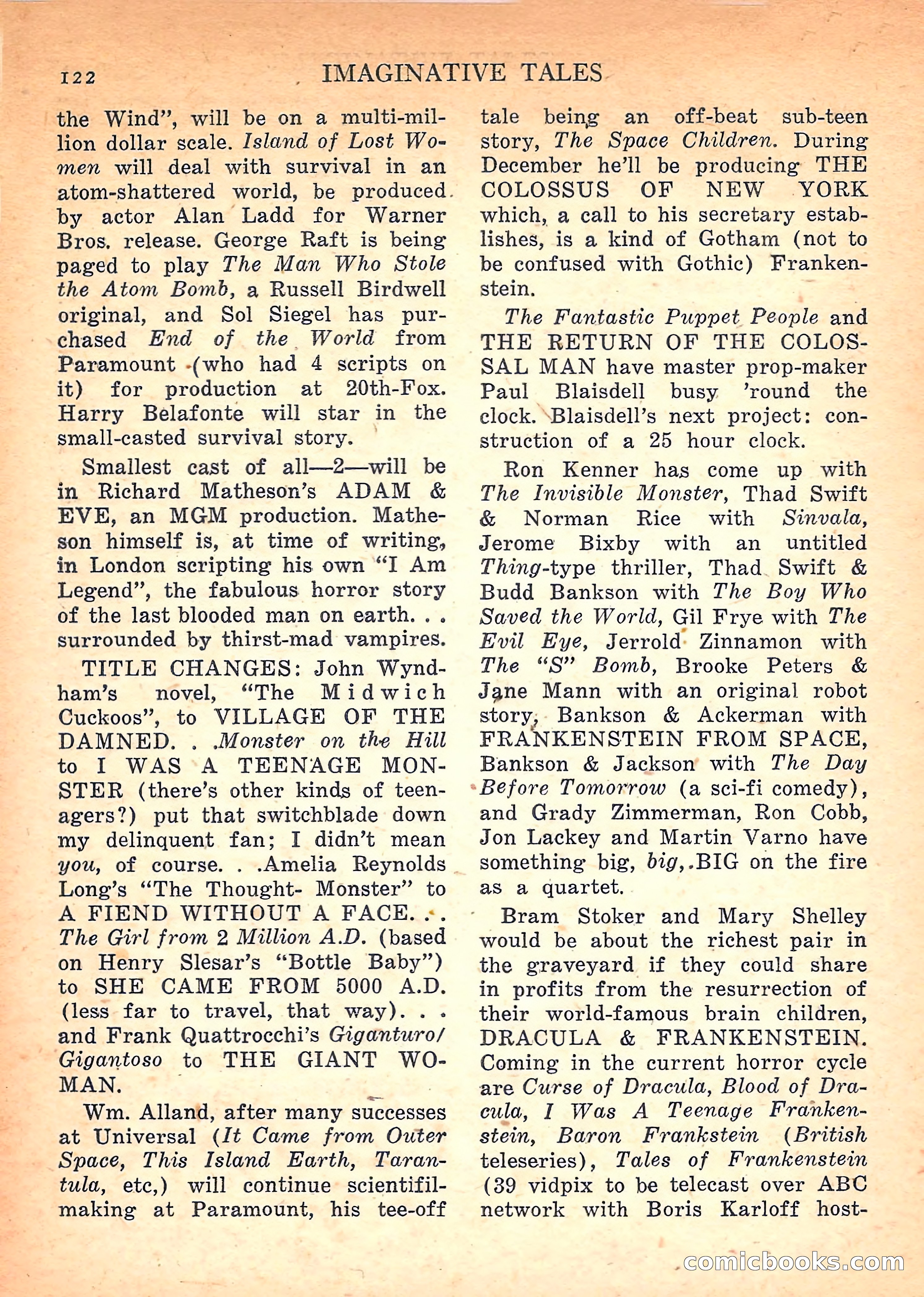 Imaginative Tales, March 1958 — page 122 of 132