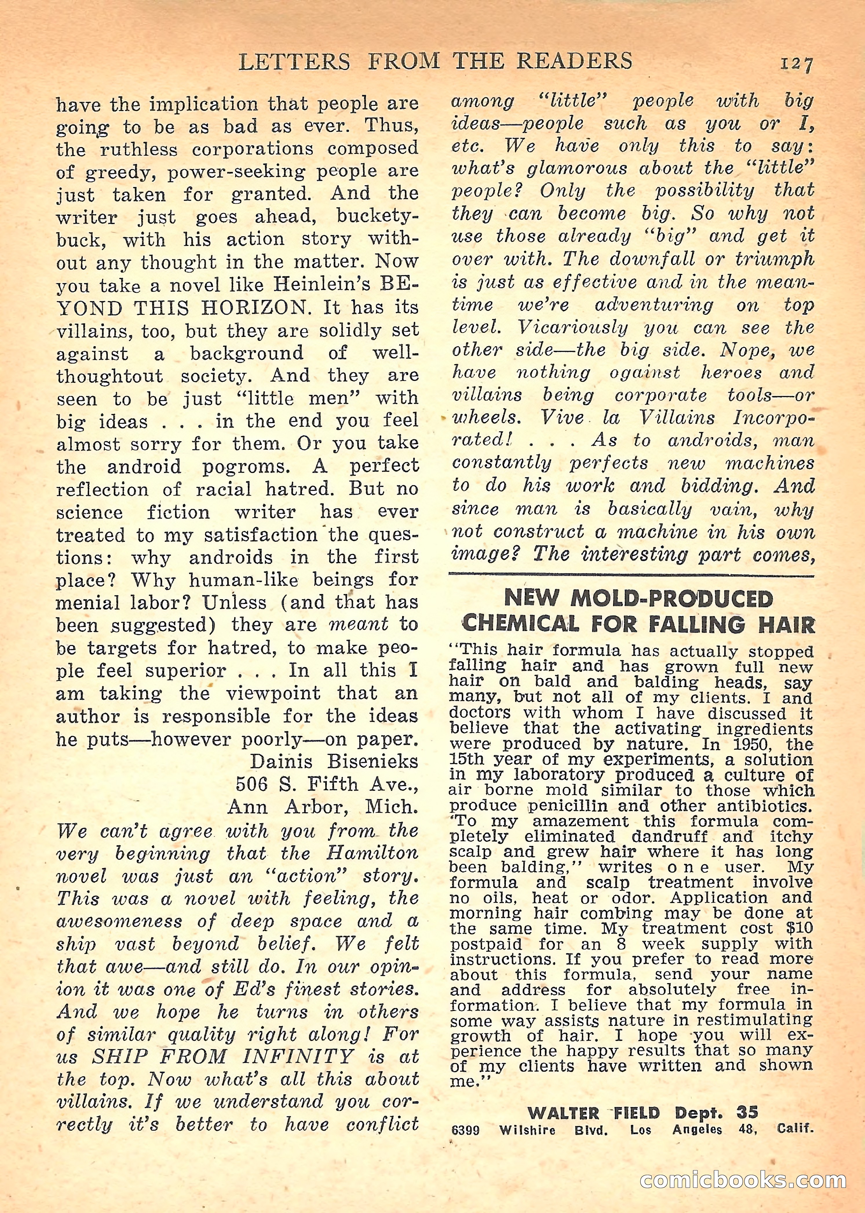 Imaginative Tales, March 1958 — page 127 of 132