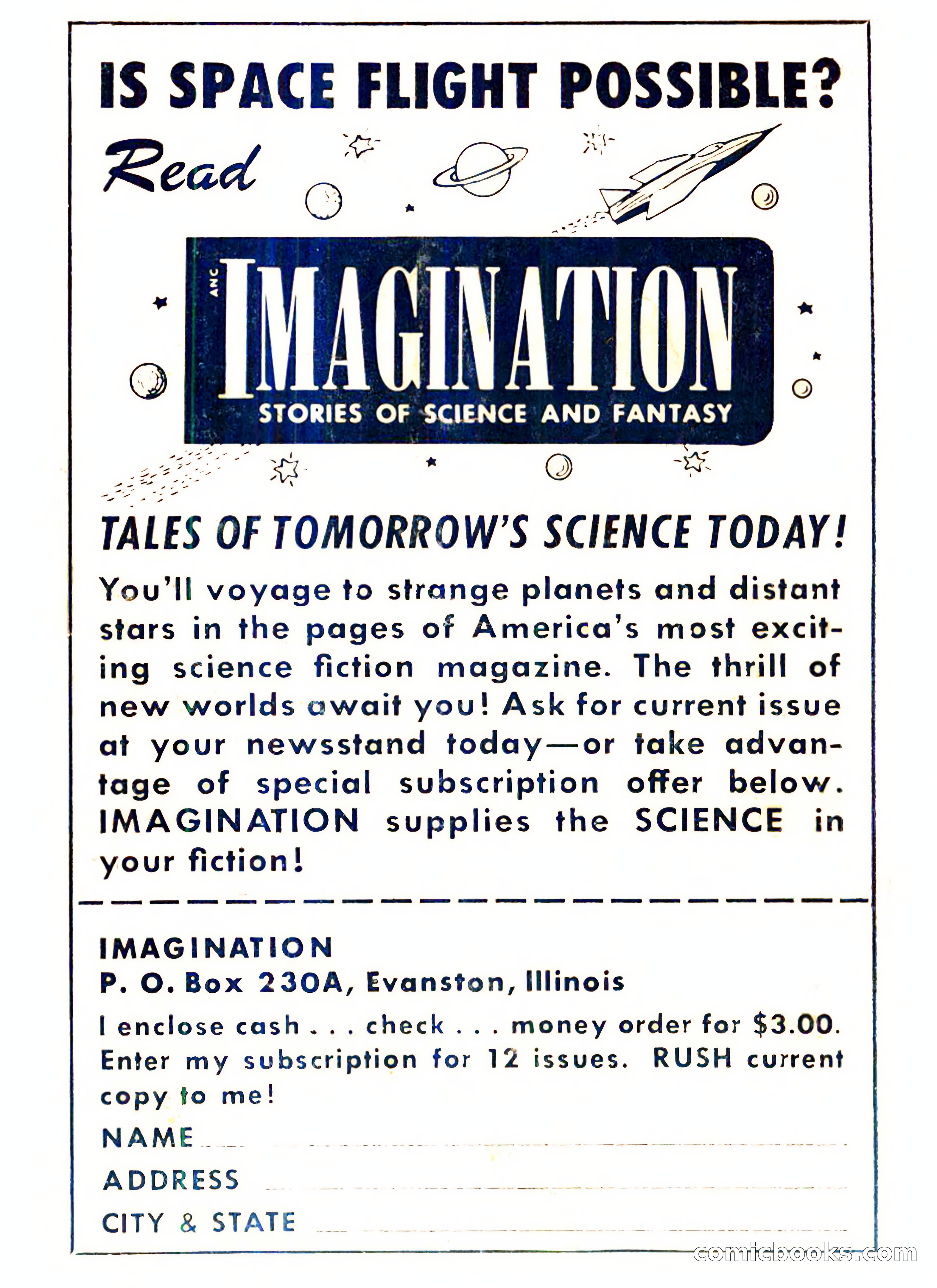 Imaginative Tales, Vol. 1, No. 3 — page 132 of 133