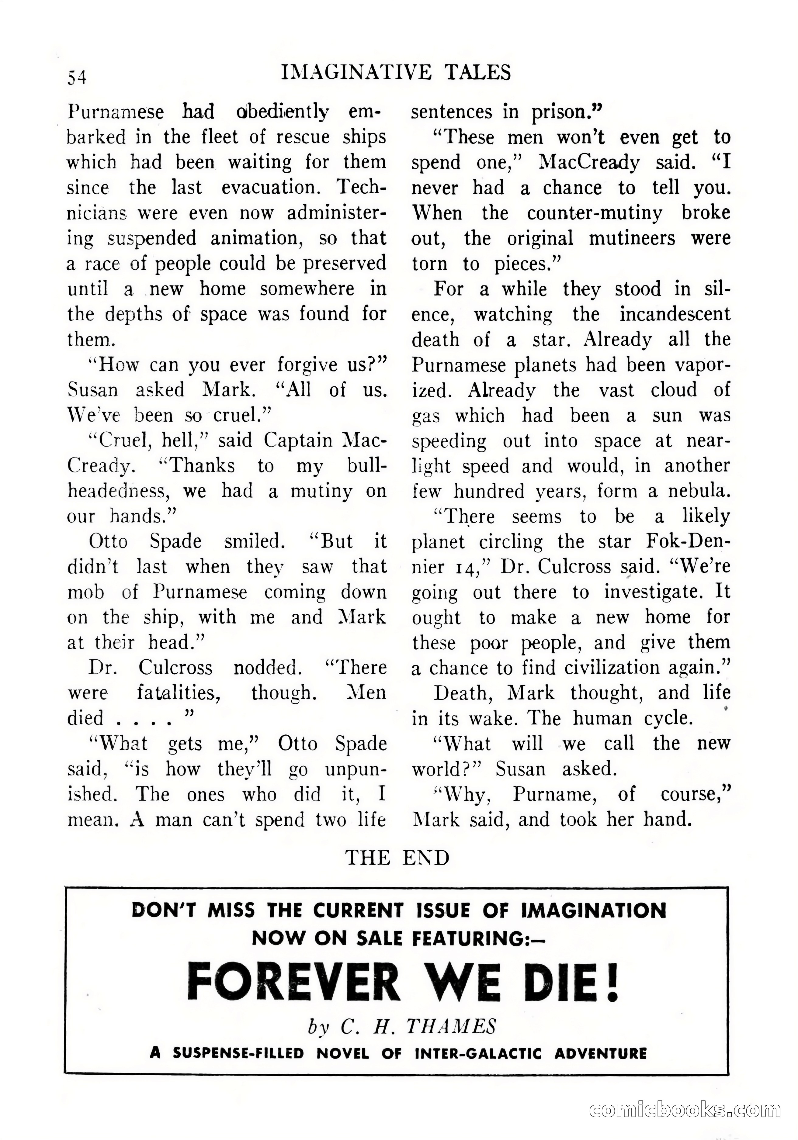 Imaginative Tales, September 1956 — page 54 of 132